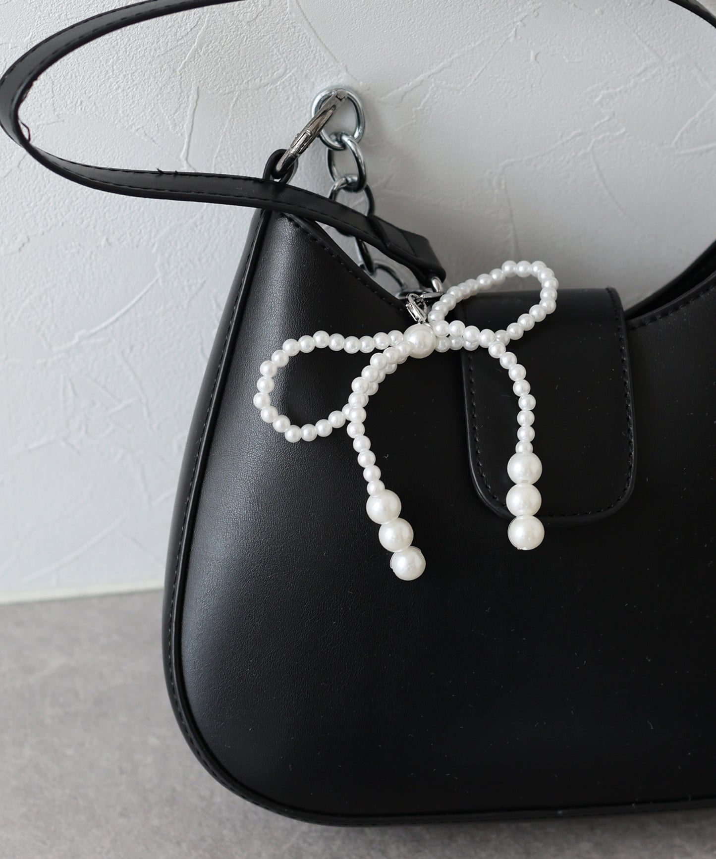 【SALE】パールリボンマルチチャーム【ネコポス】