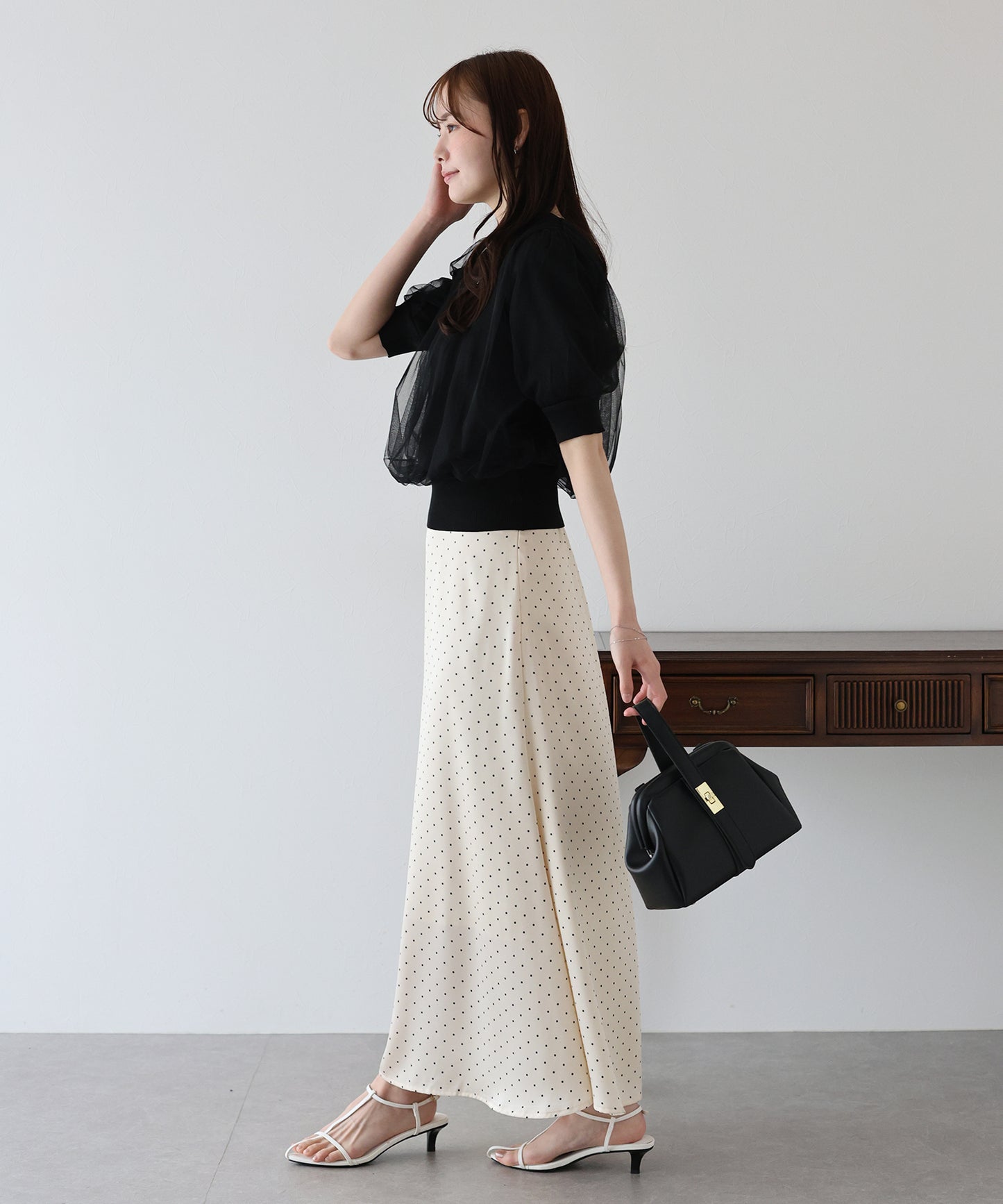 【TIME SALE】チュールレイヤードニット