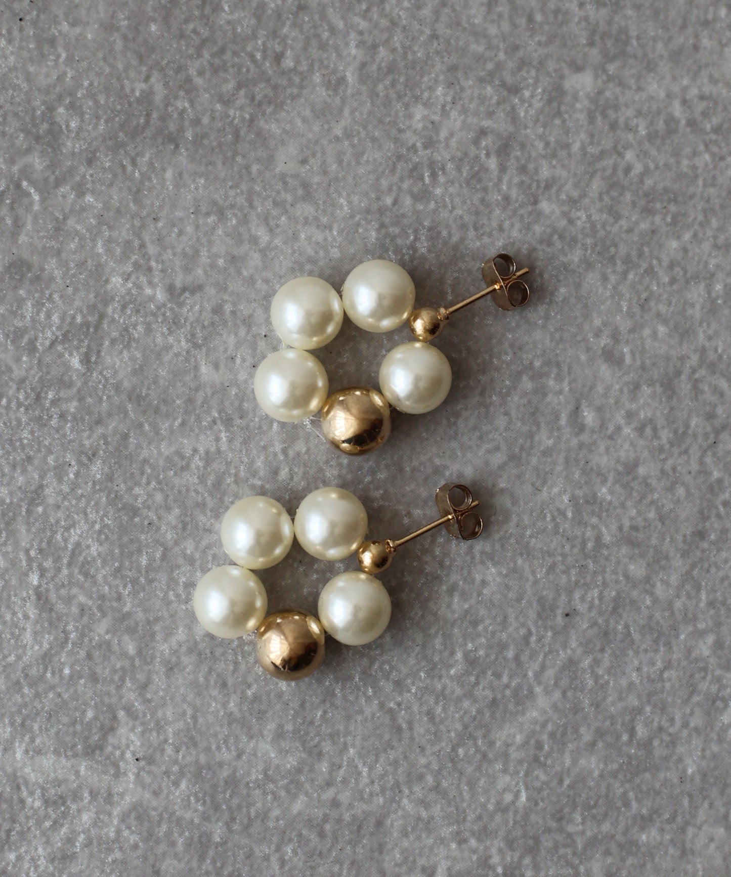 パール&メタルボールピアス / ニッケルフリー【ネコポス】