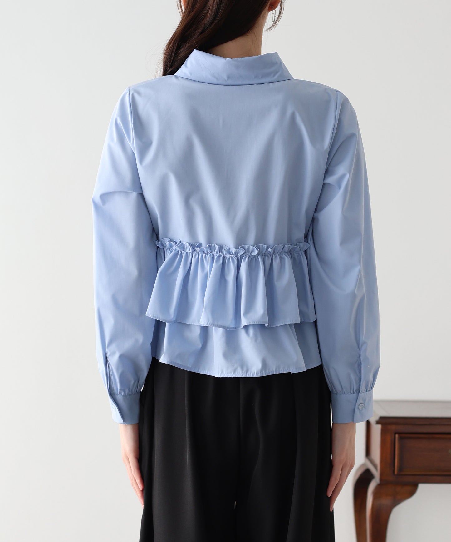 ティアードフリルペプラムブラウス【ネコポス】