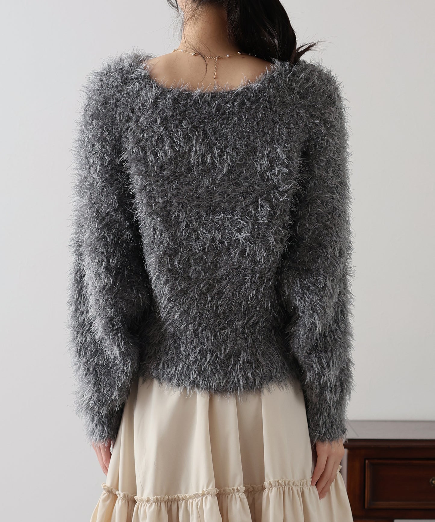 シャギークロスニット