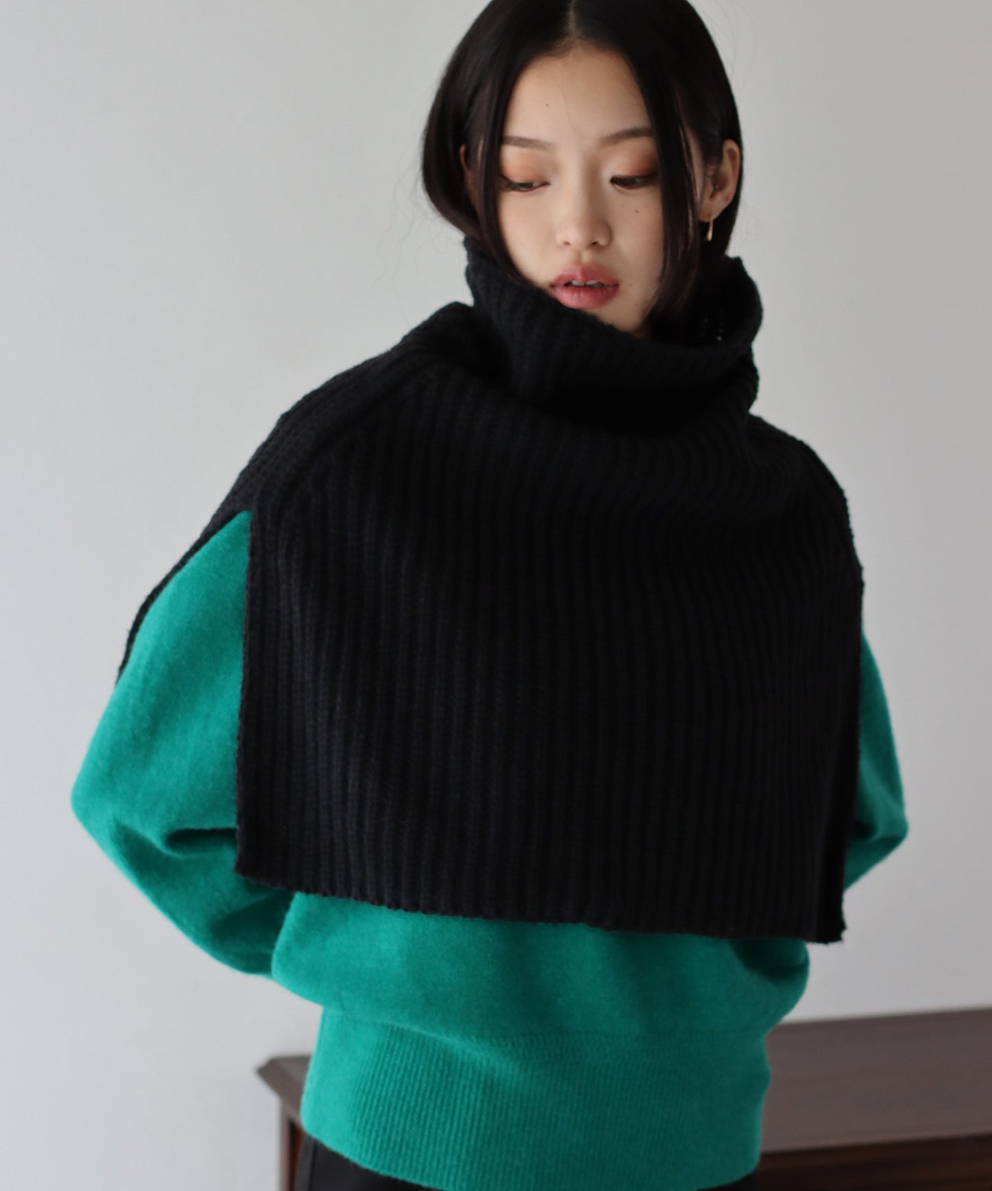 【SALE】ワイドリブネックウォーマー