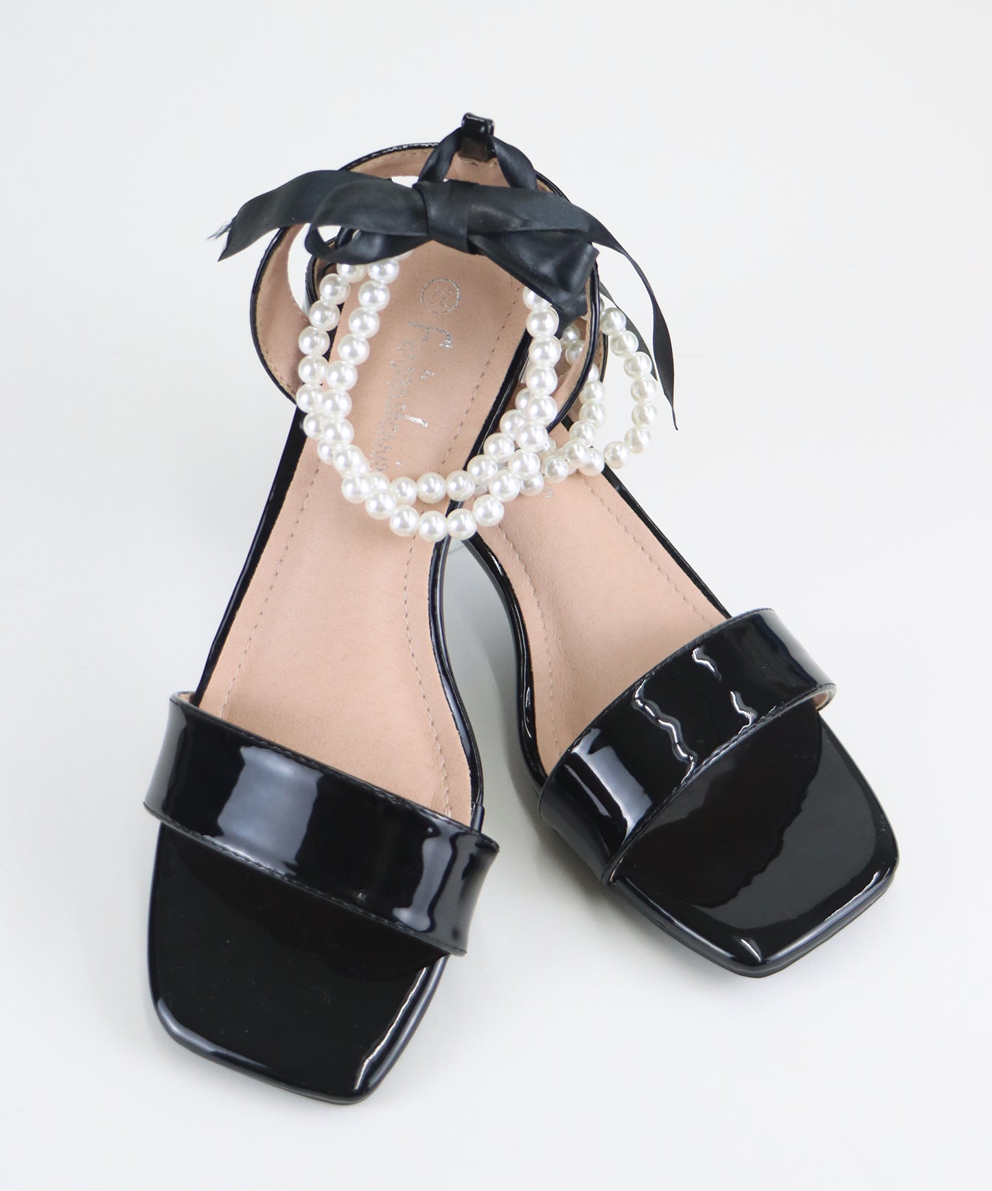 【SALE】クリアヒールパールサンダル