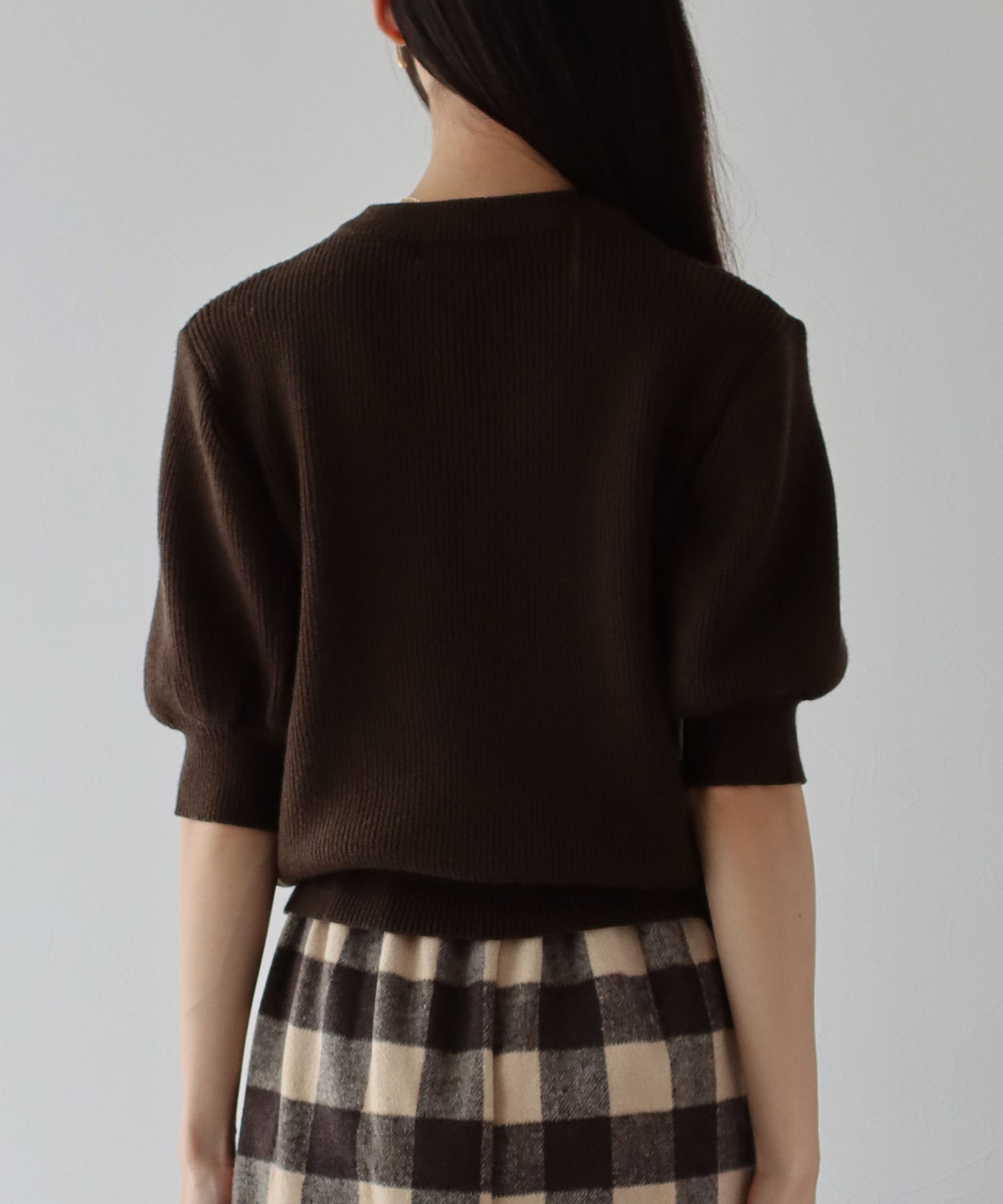 【TIME SALE】半袖パフスリーブニット