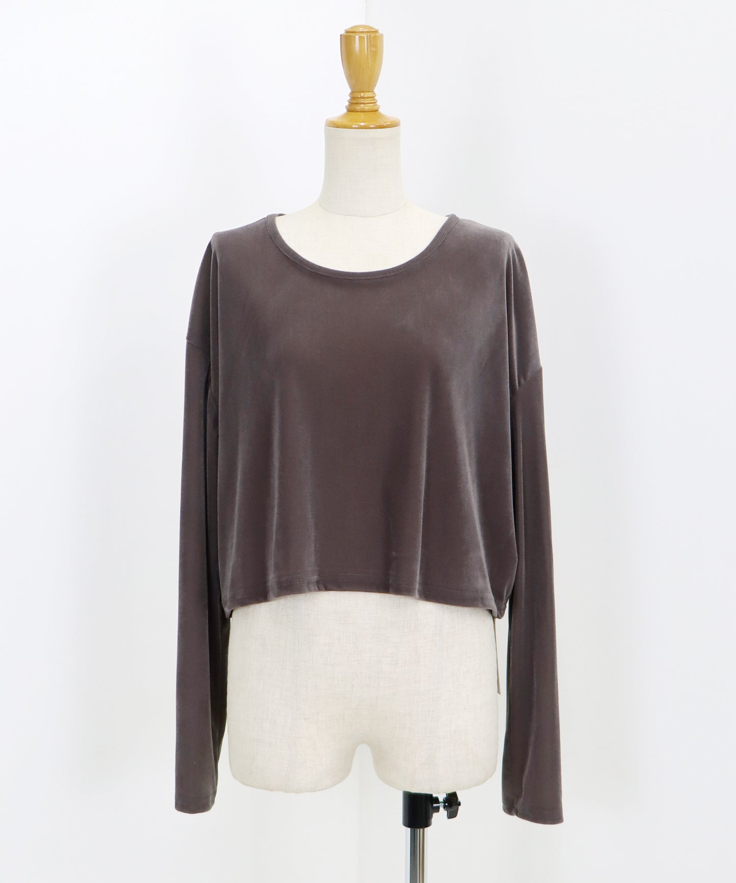 【SALE】シアーベロアショート丈ロンT【ネコポス】