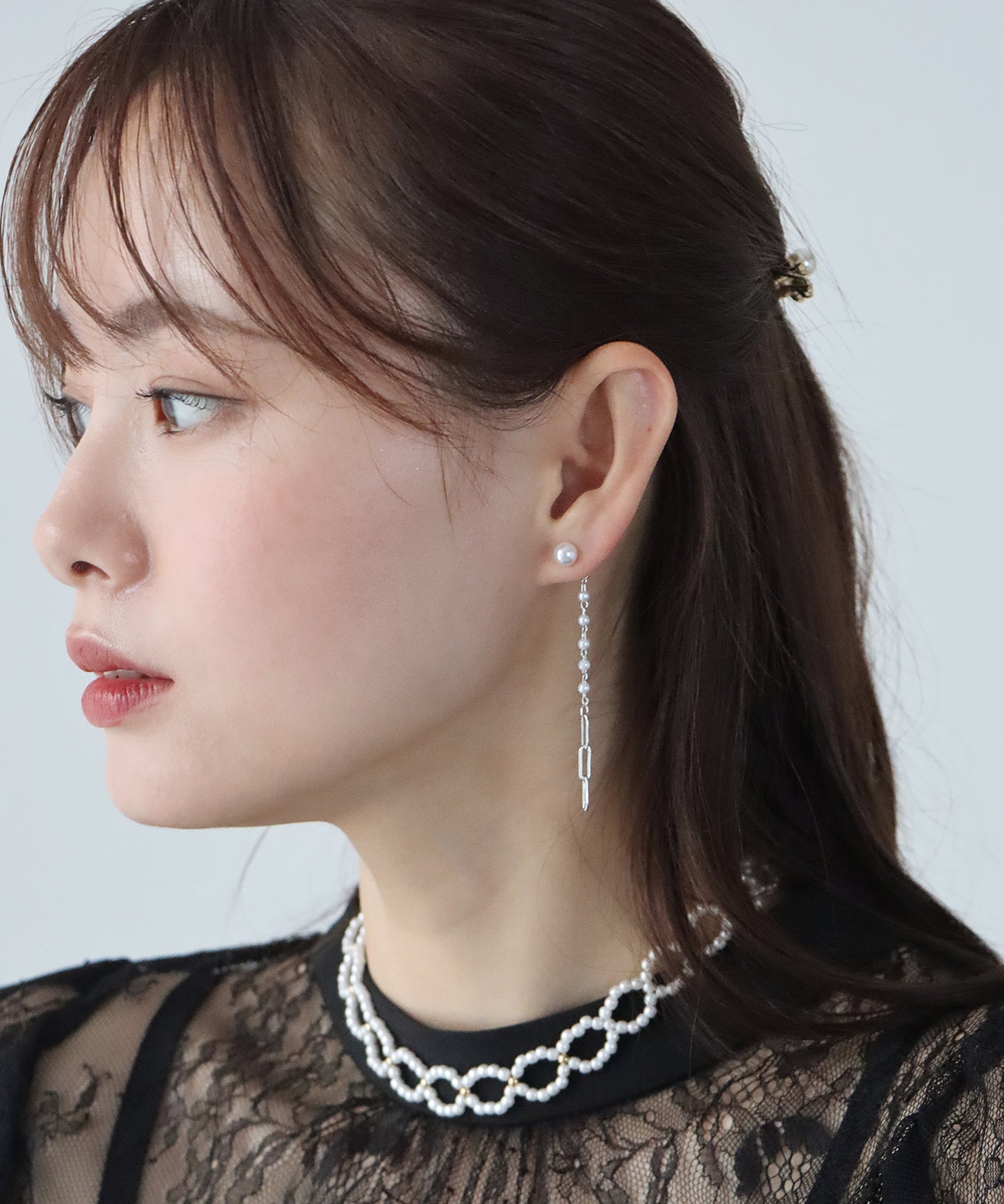 미니 펄 롱 피어싱 / 니켈 프리
