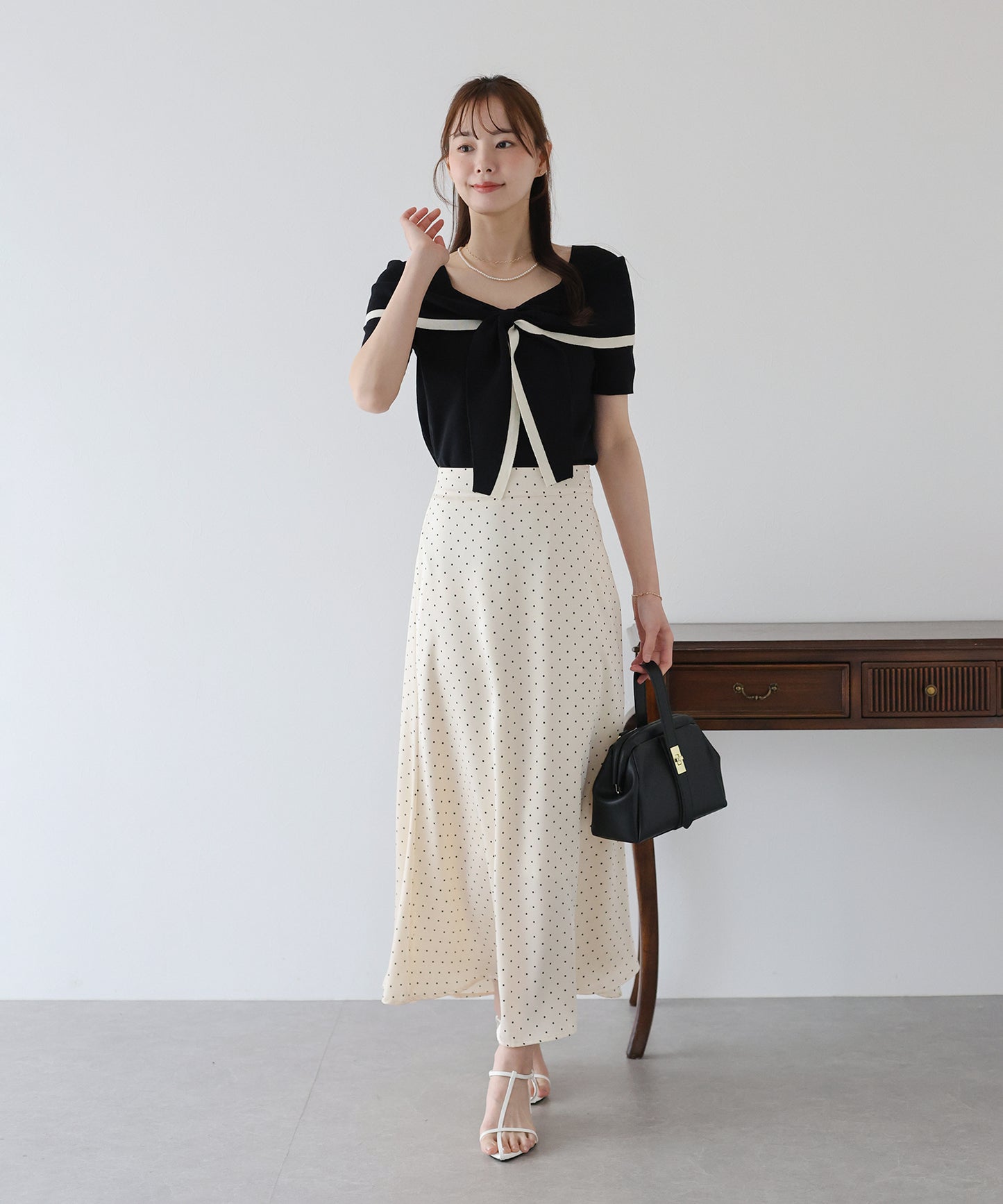 【TIME SALE】配色オフショルニット