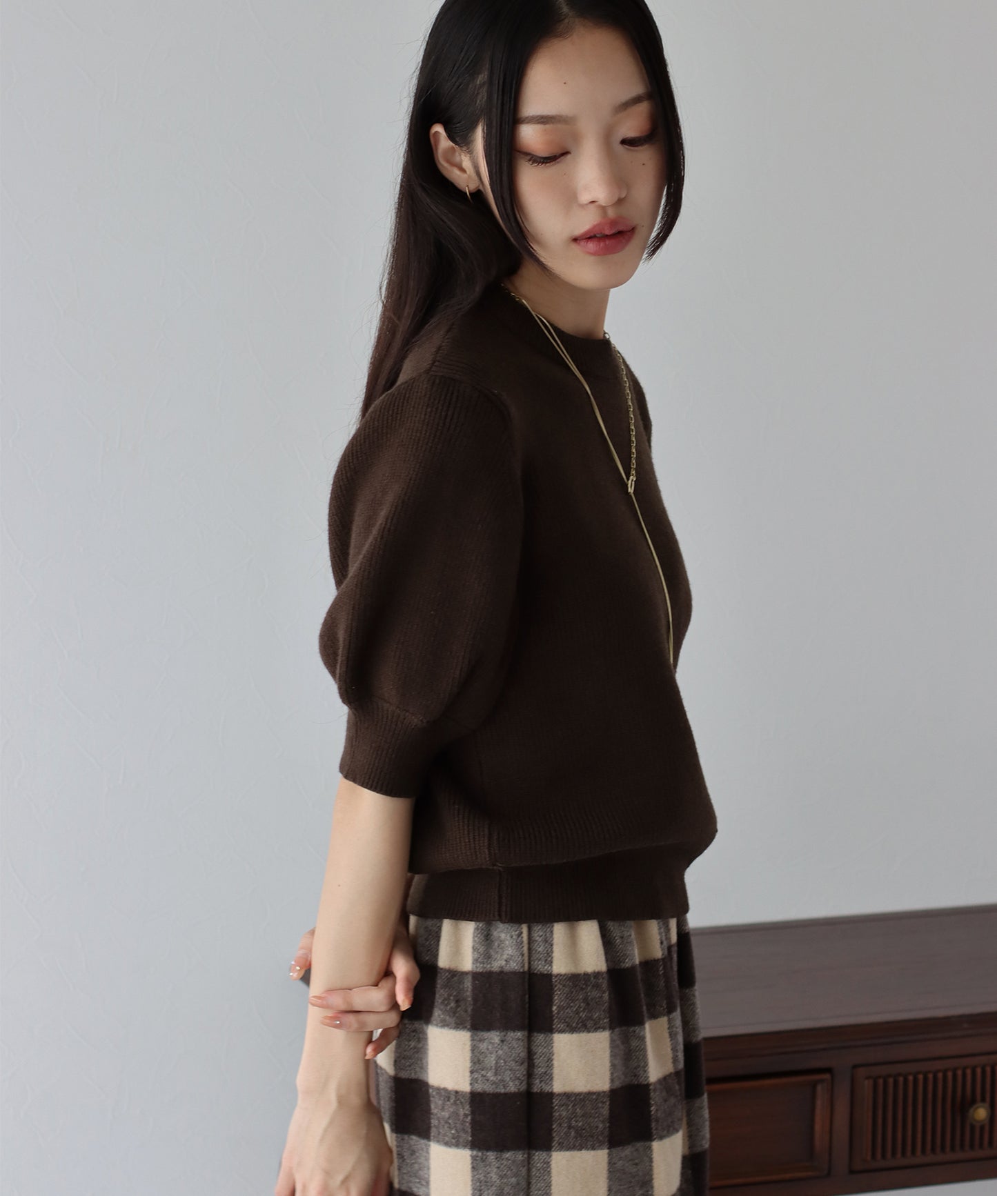【TIME SALE】半袖パフスリーブニット