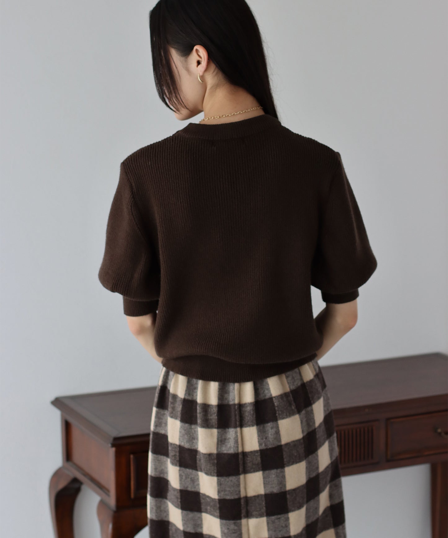 【TIME SALE】半袖パフスリーブニット