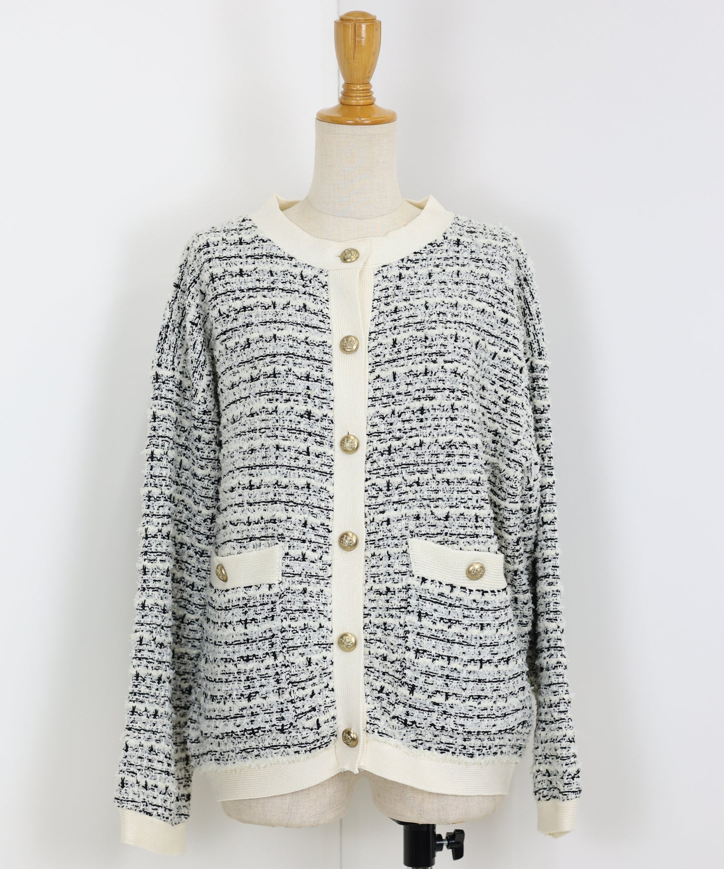 【SALE】ツイードニットジャケット