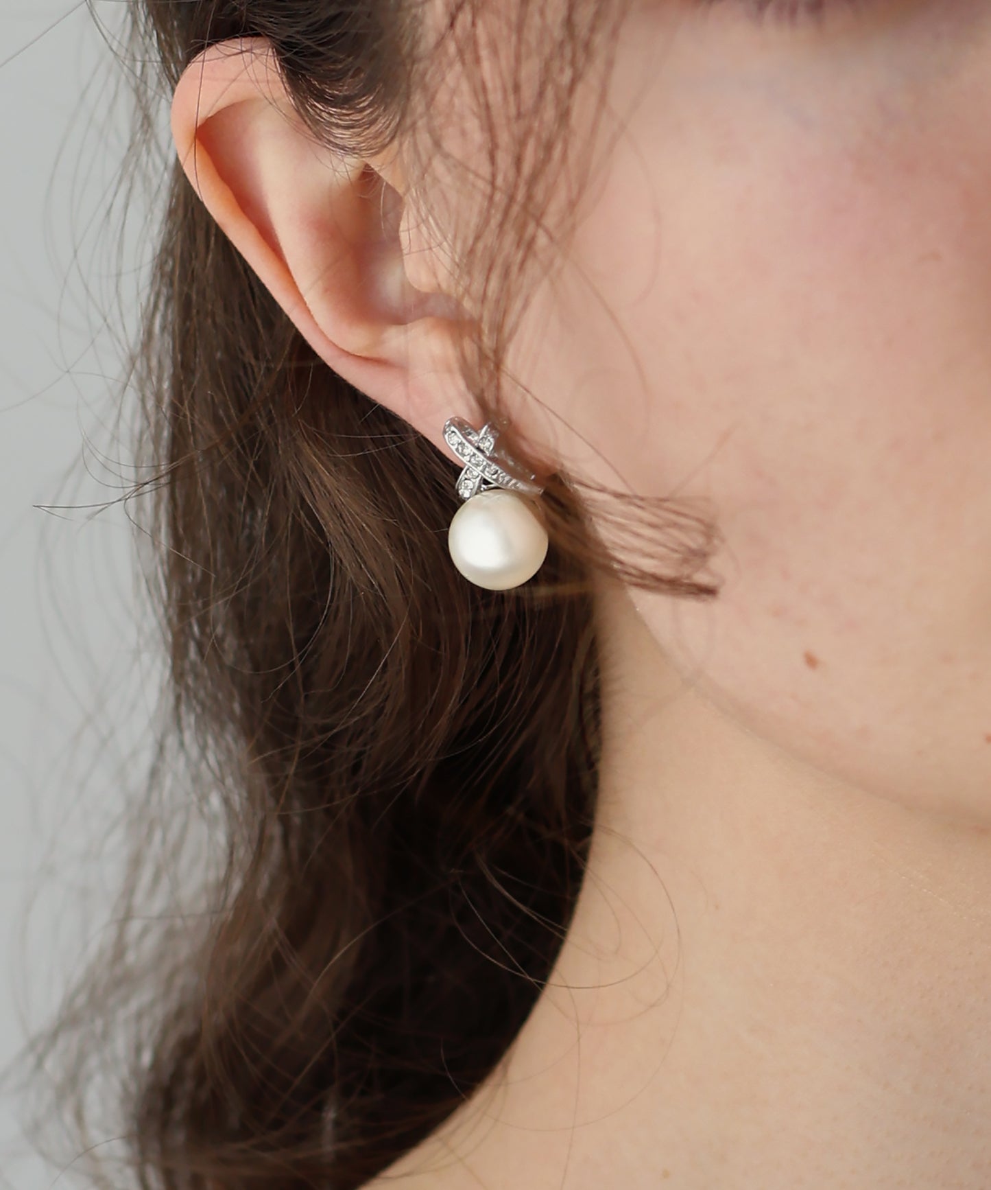 【SALE】パール&クロスビジュー ピアス& イヤリング【ネコポス】