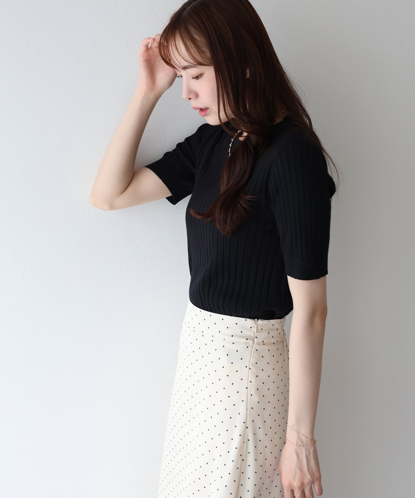 【TIME SALE】サマーリブニットトップス【ネコポス】