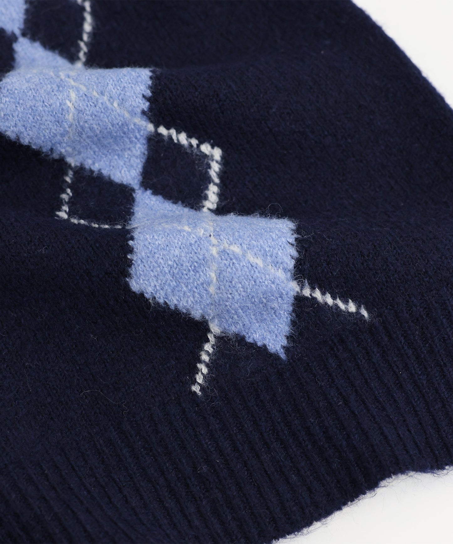 アーガイル衿付ニット