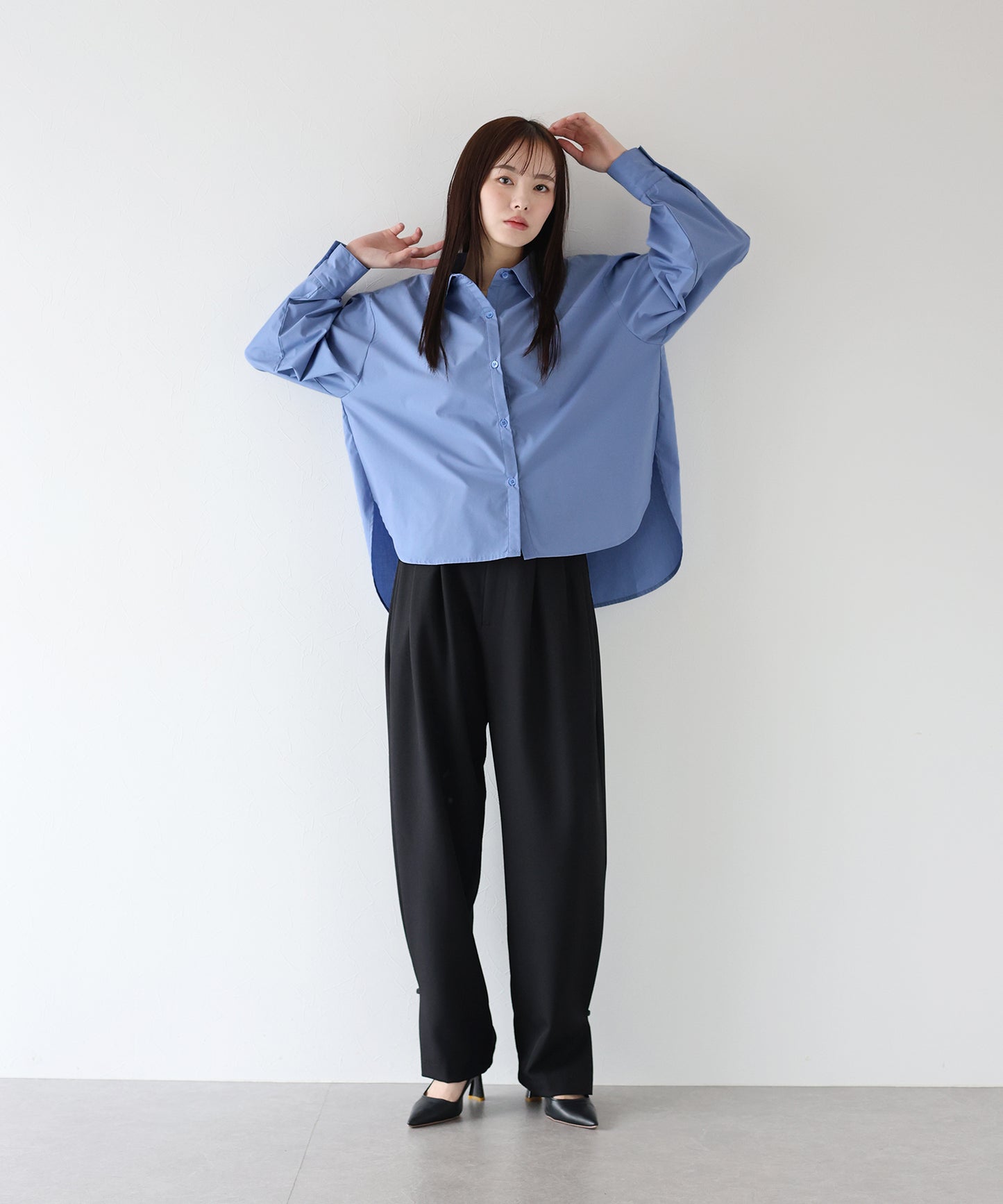 【TIME SALE】タック袖ビッグシャツ