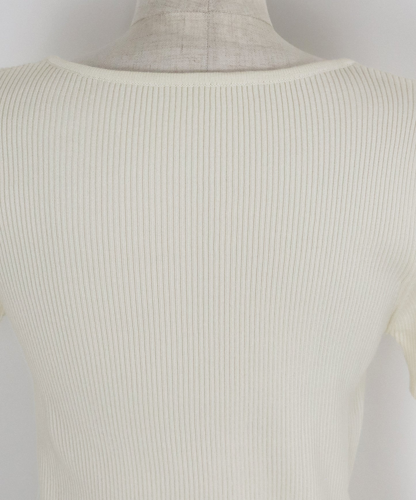 【TIME SALE】ハートネックリブニット