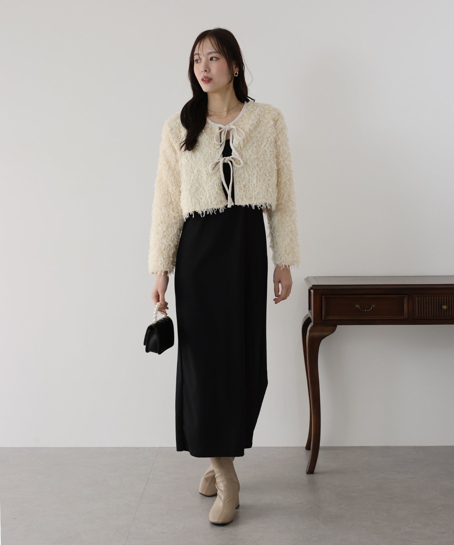【SALE】フェザーリボンカーディガン