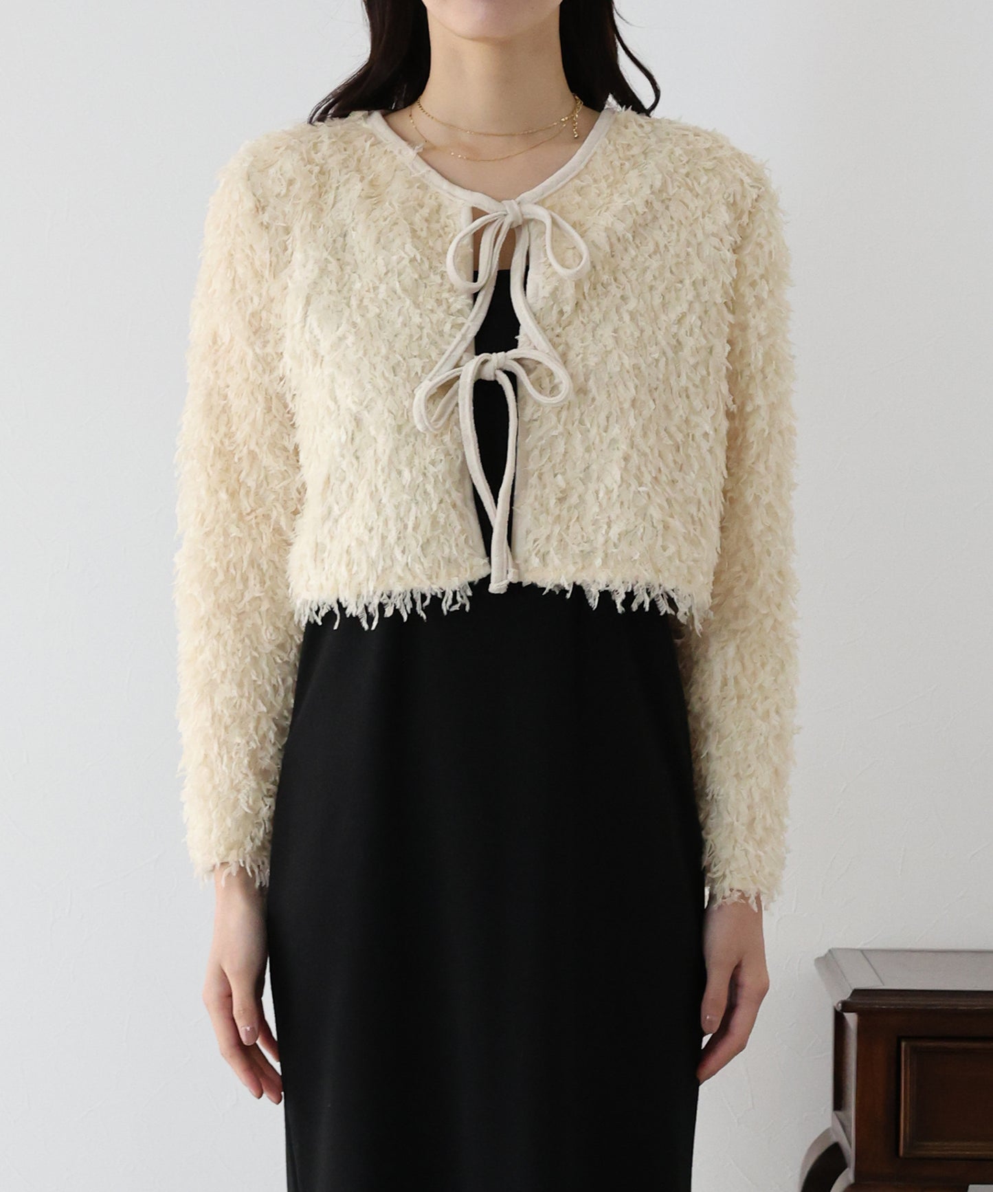 【SALE】フェザーリボンカーディガン