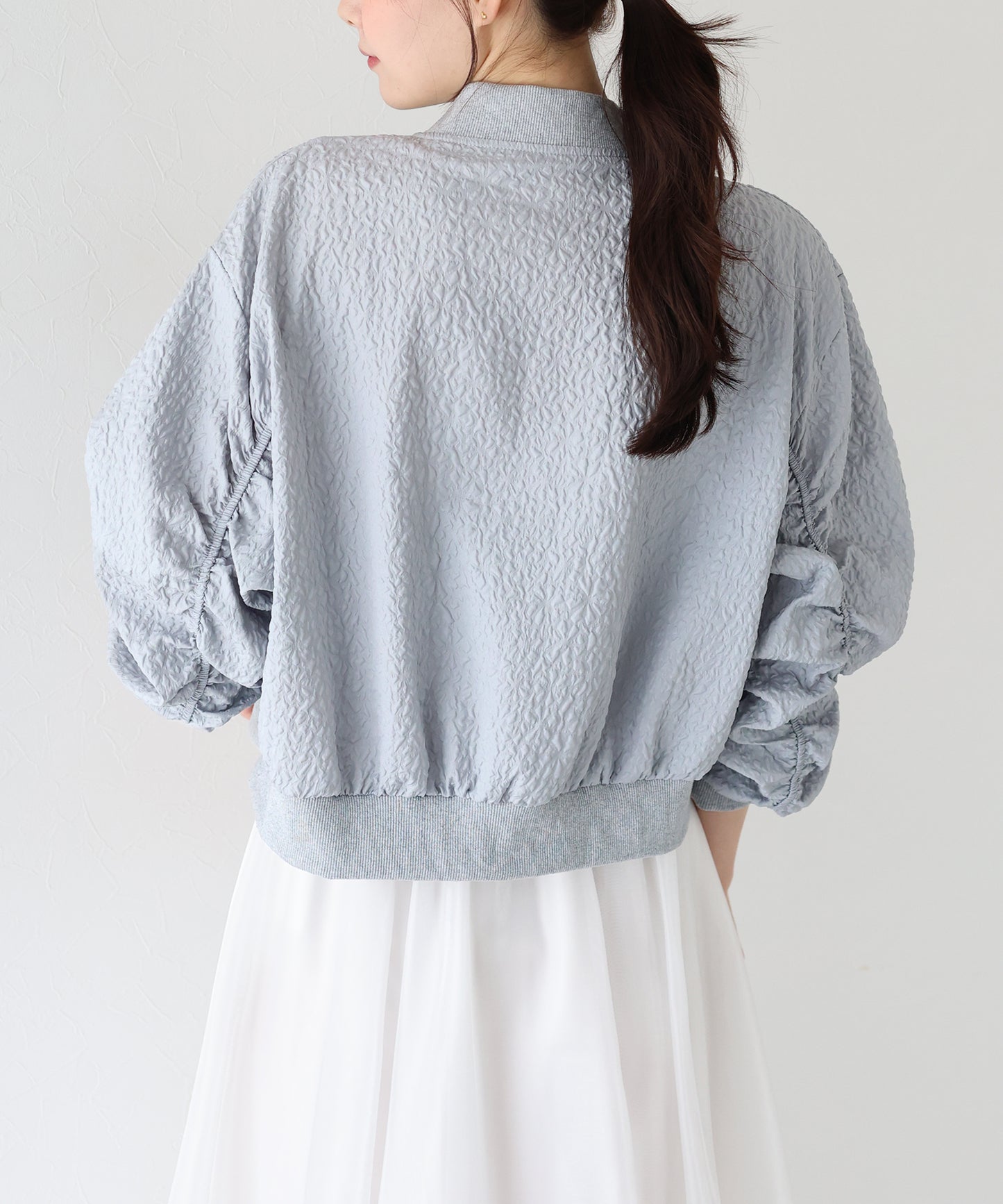 【TIME SALE】フラワージャガードブルゾン