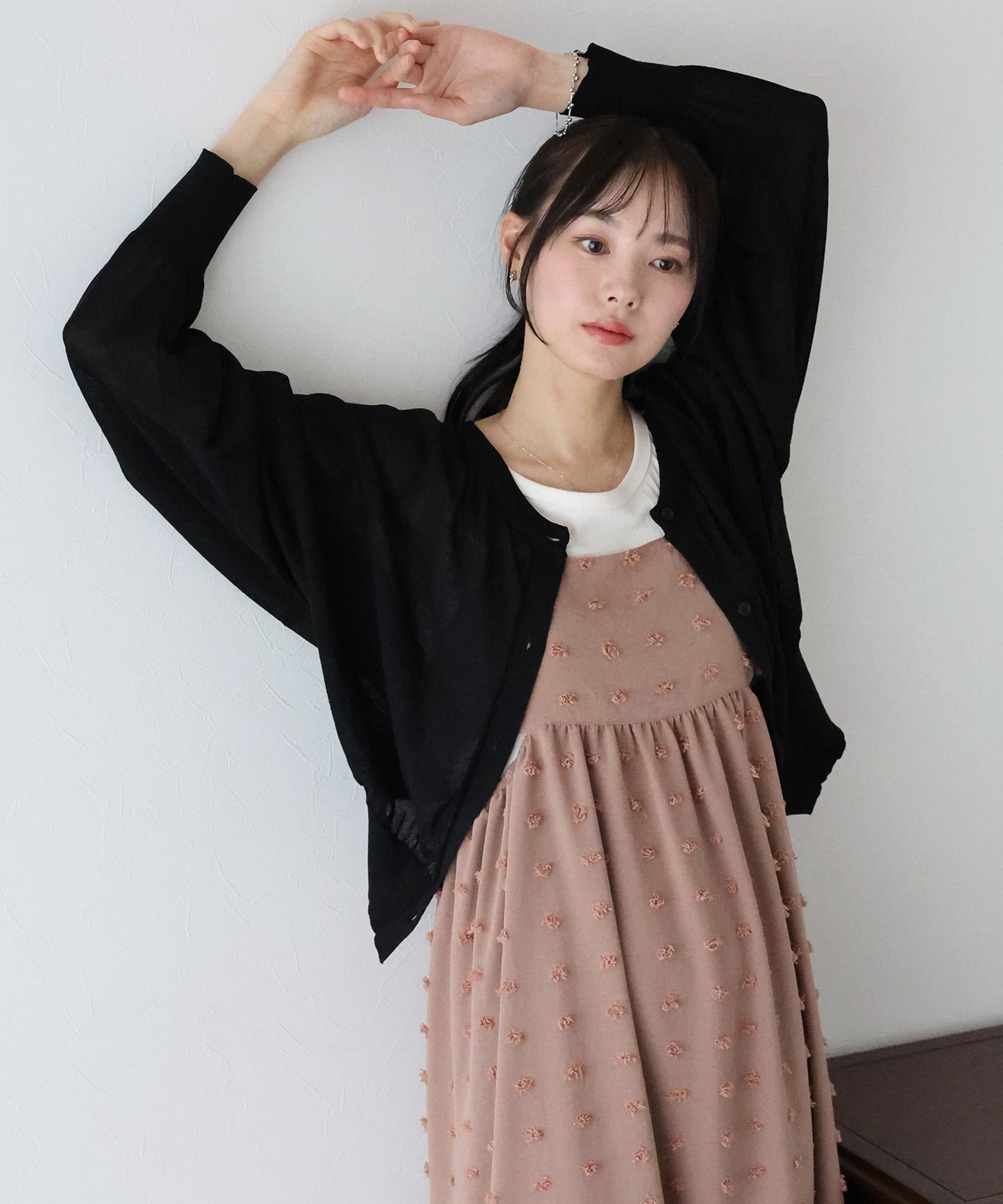 【SALE】UVカット ラグランシアーニットカーディガン【ネコポス】