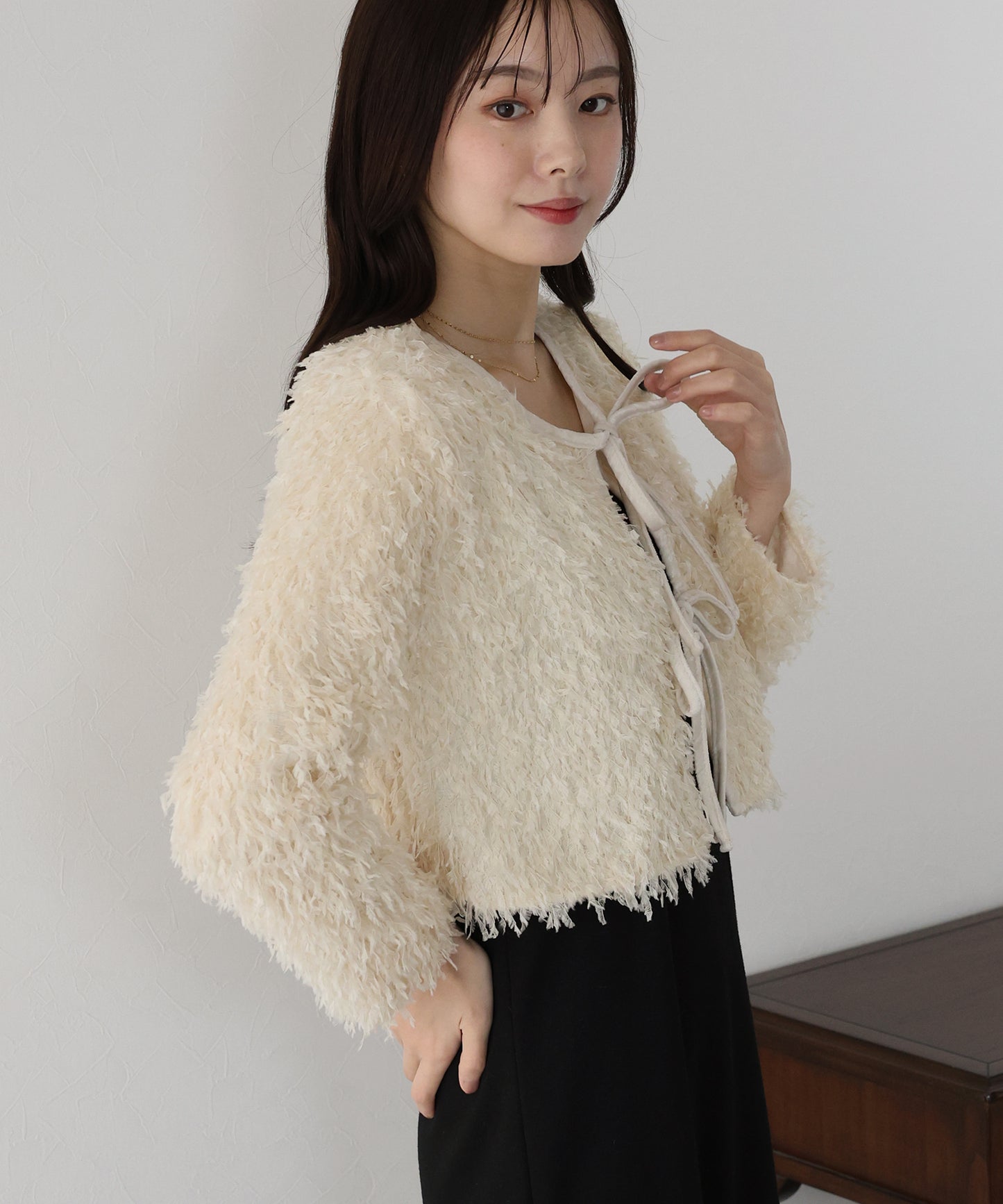 【SALE】フェザーリボンカーディガン