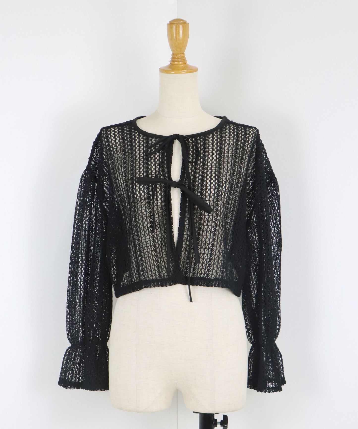 【SALE】2WAYリボンレースカーディガン
