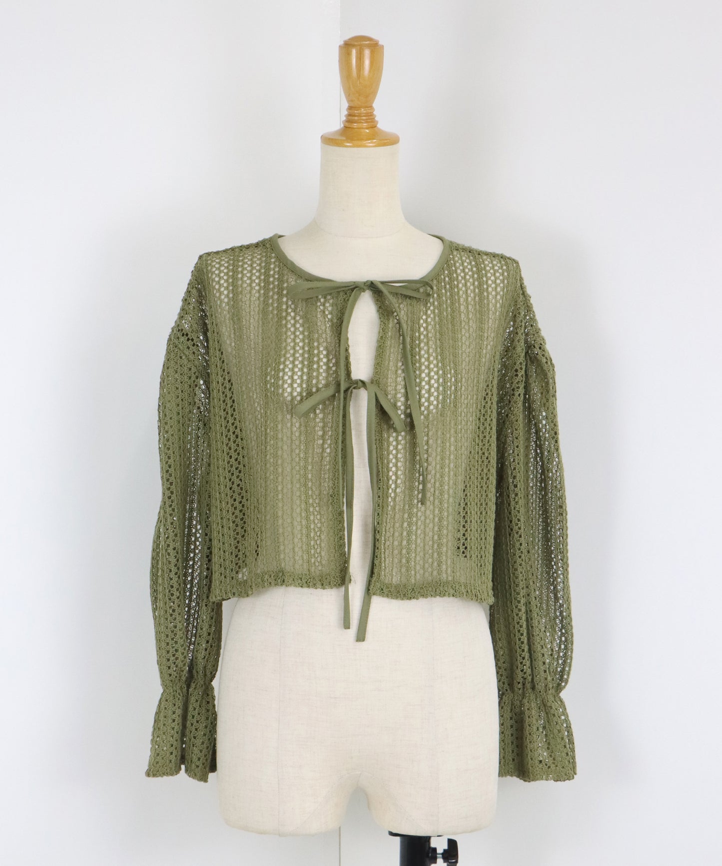【SALE】2WAYリボンレースカーディガン