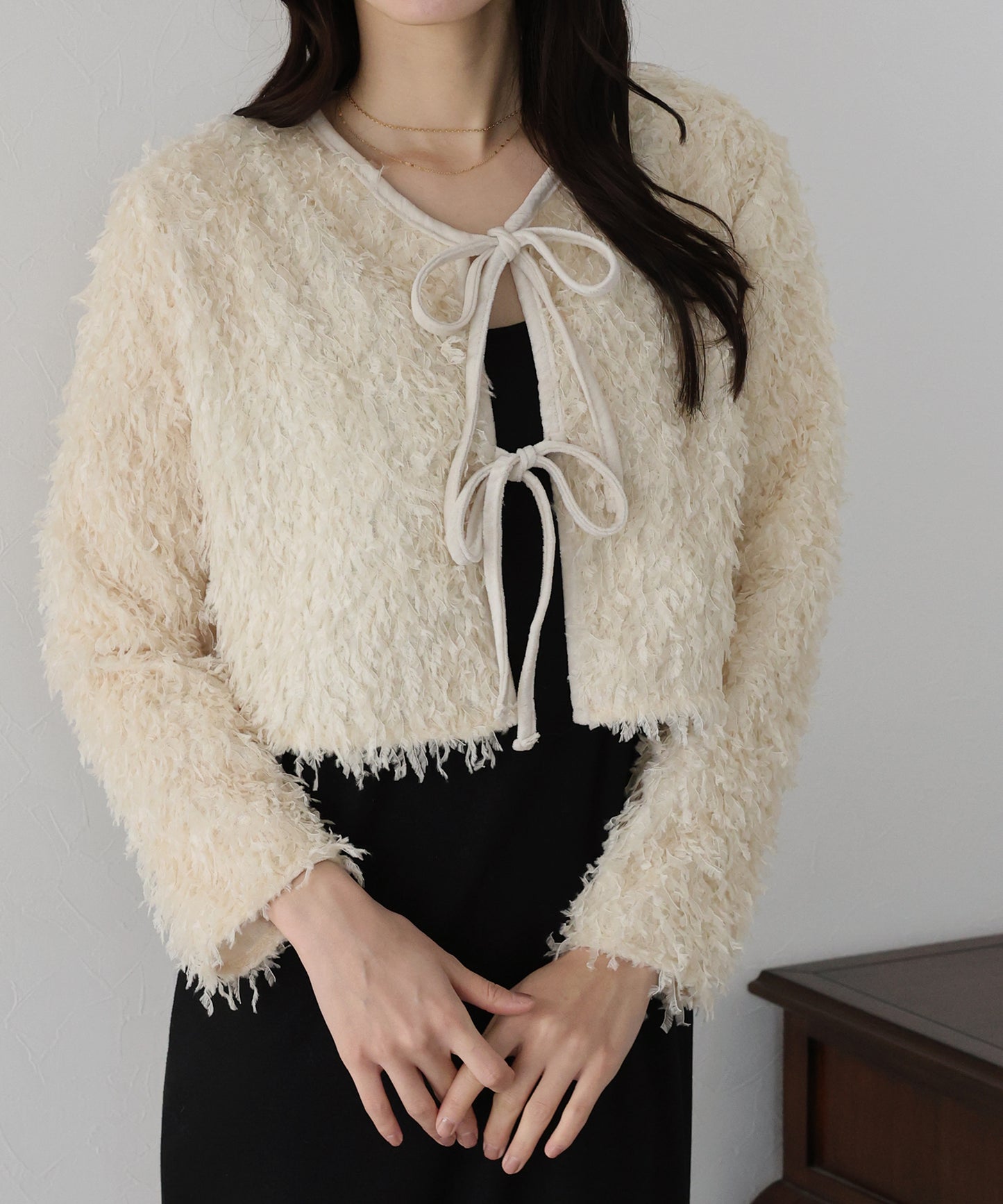 【SALE】フェザーリボンカーディガン