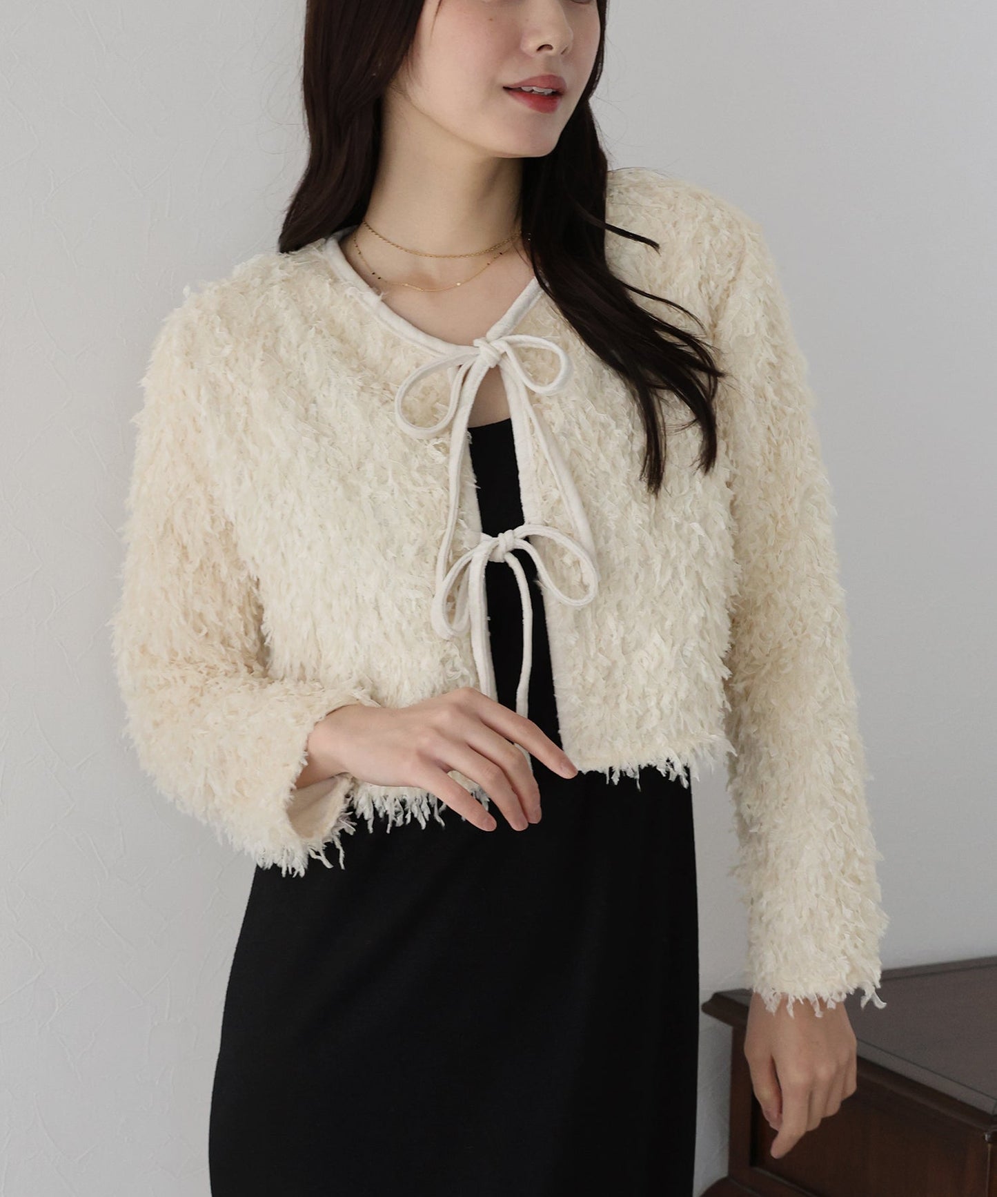 【SALE】フェザーリボンカーディガン