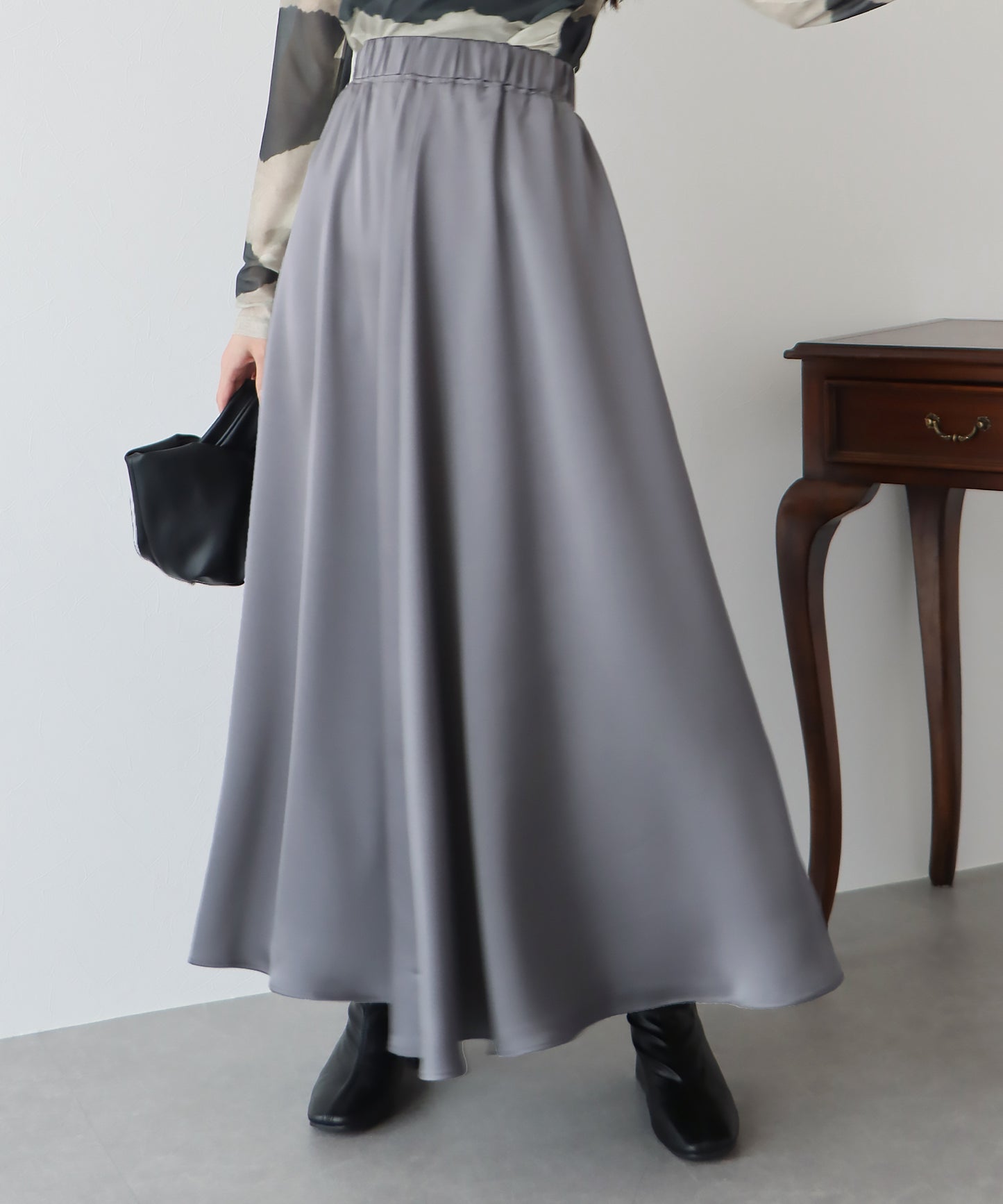 【TIME SALE】サテンフレアースカート