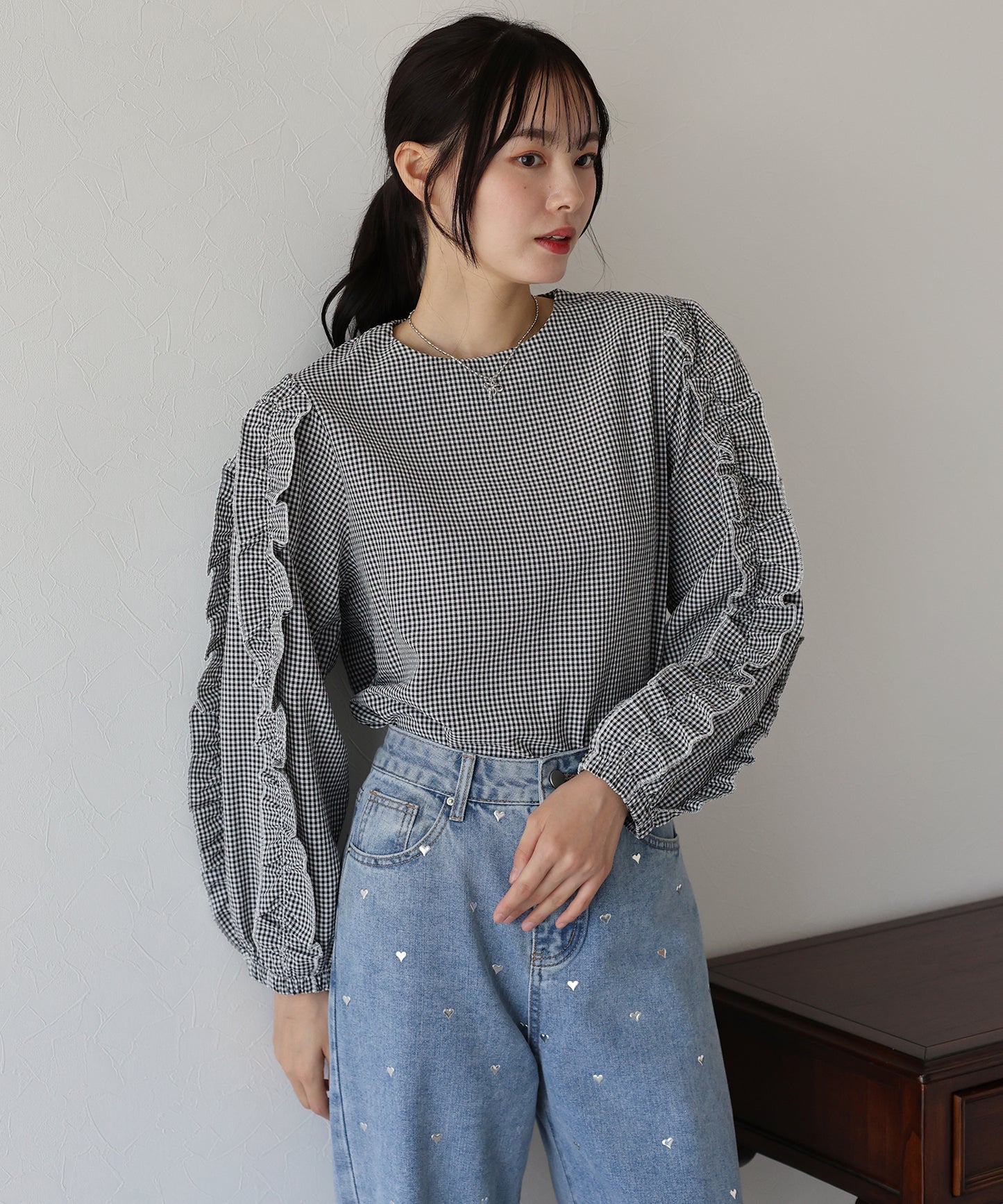 【SALE】フリルスリーブブラウス