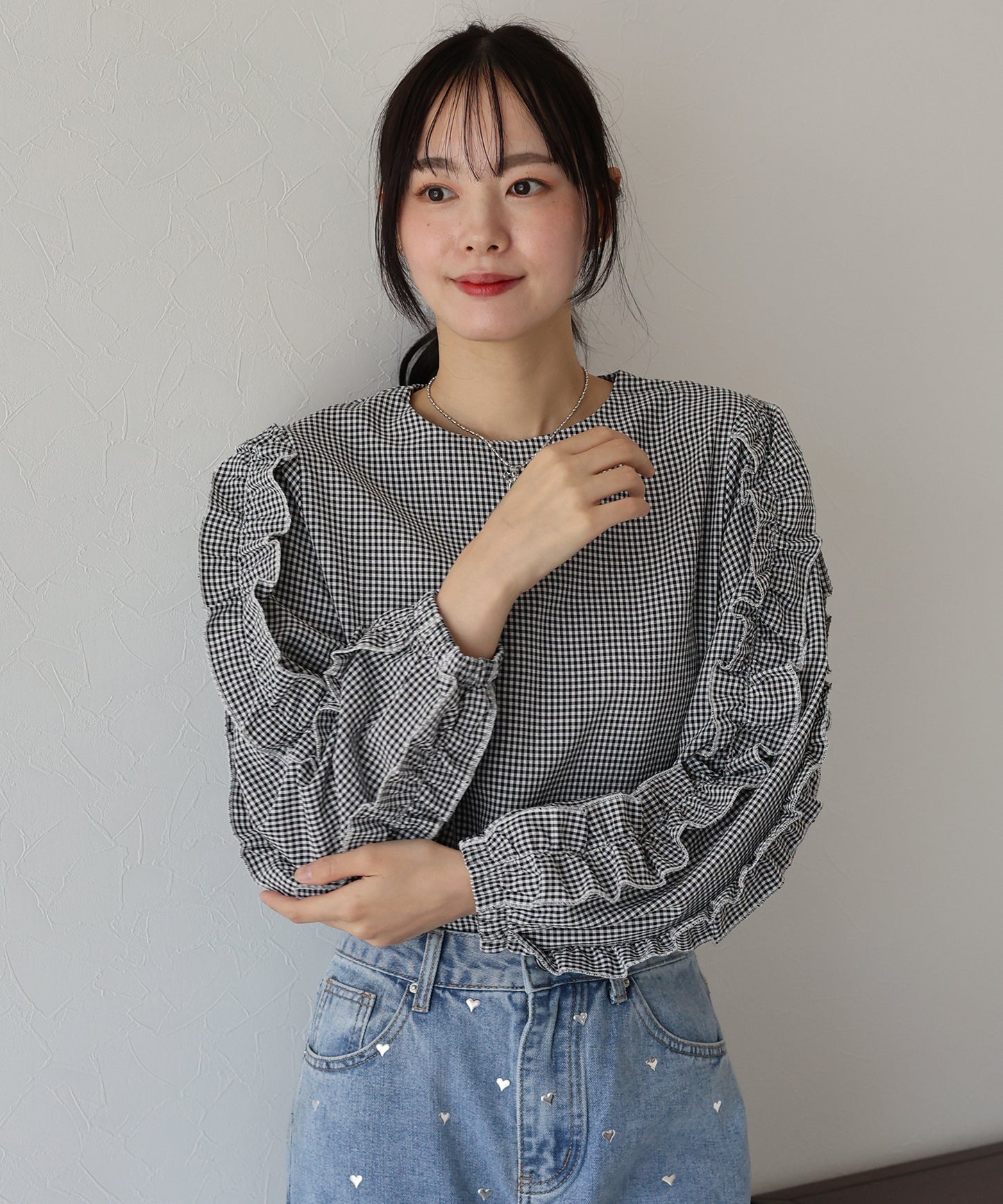 【SALE】フリルスリーブブラウス