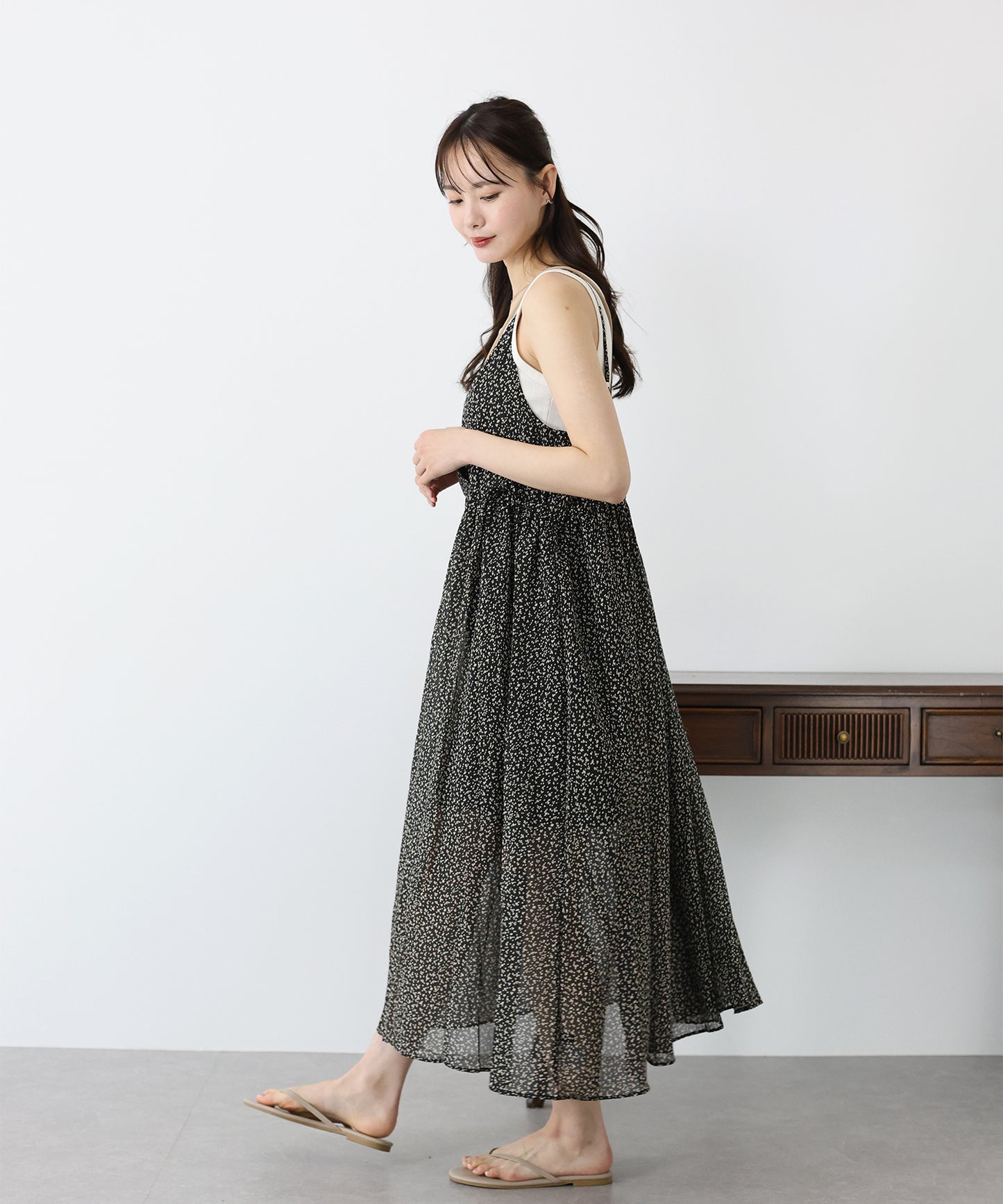 【SALE】プリントキャミワンピース