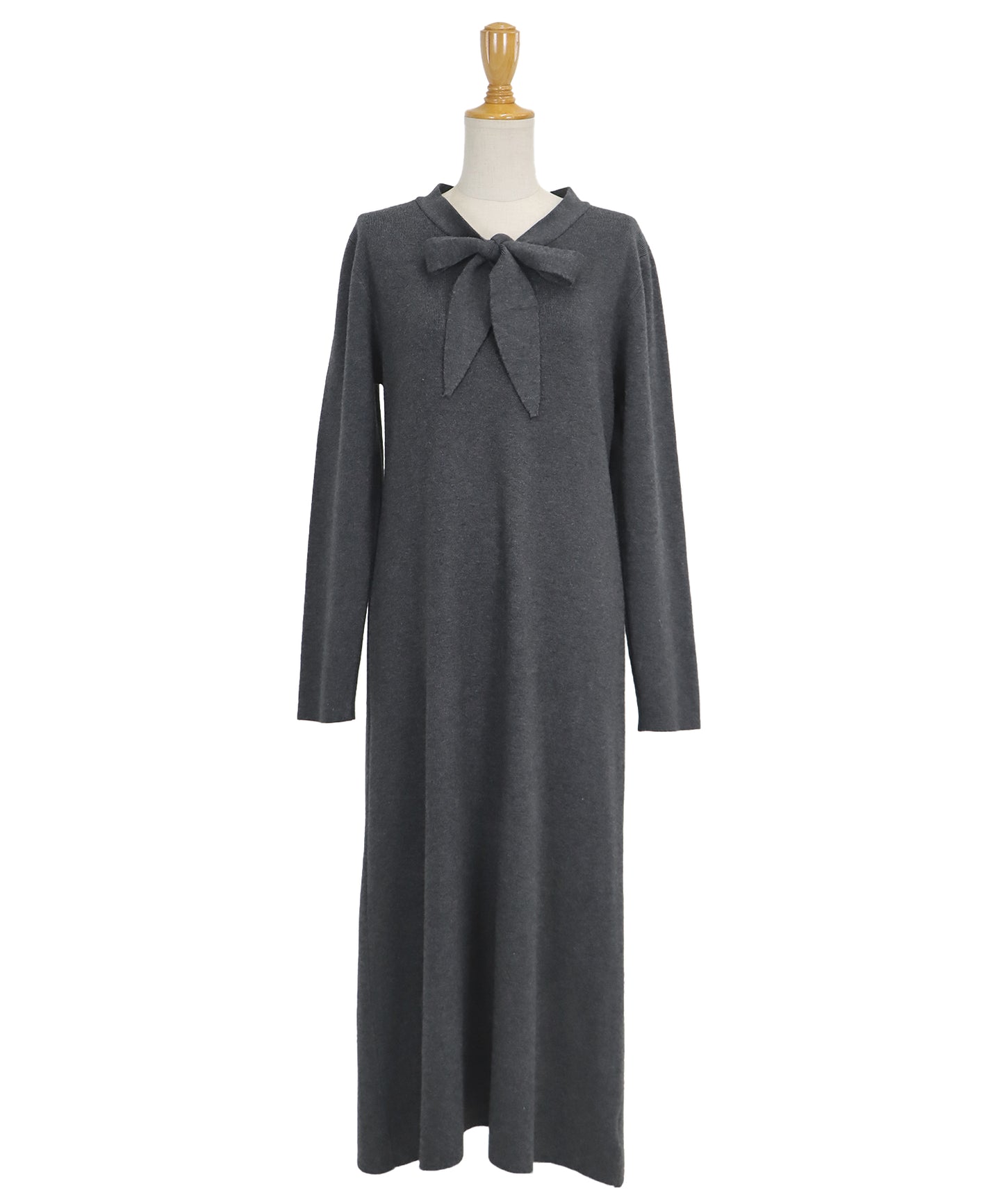 【TIME SALE】ボウタイニットワンピース