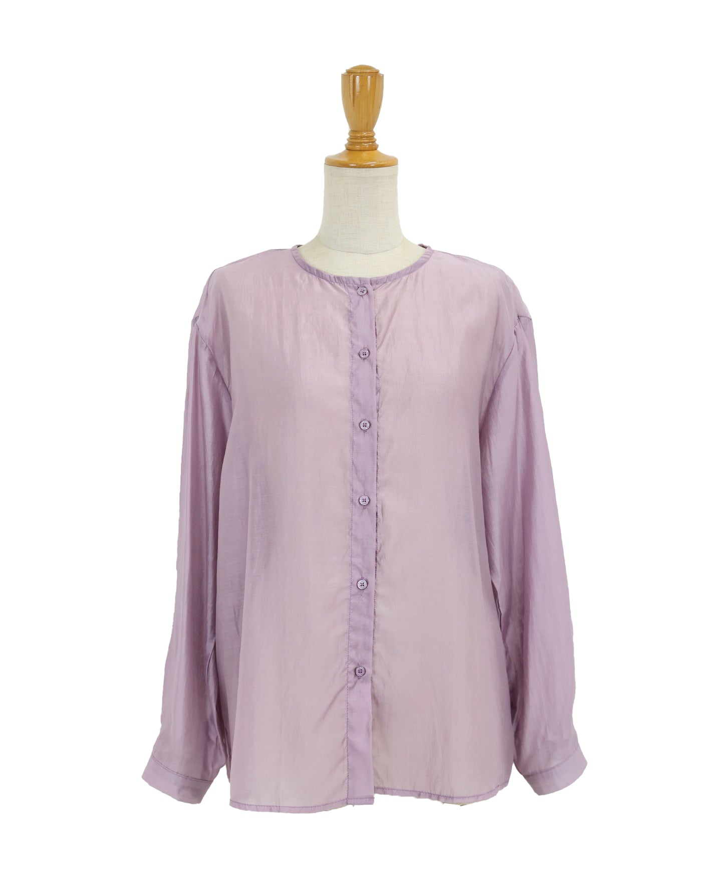 【SALE】ノーカラーシアーシャツ【ネコポス】