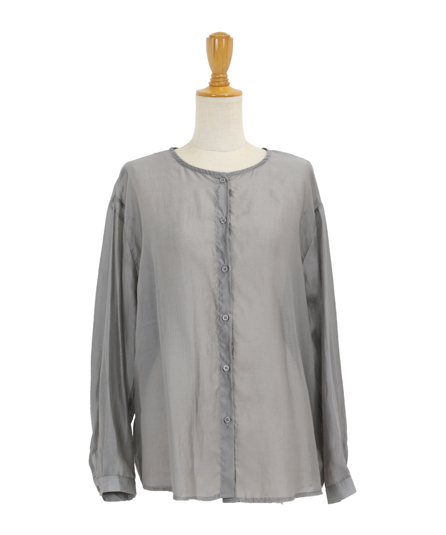 【SALE】ノーカラーシアーシャツ【ネコポス】