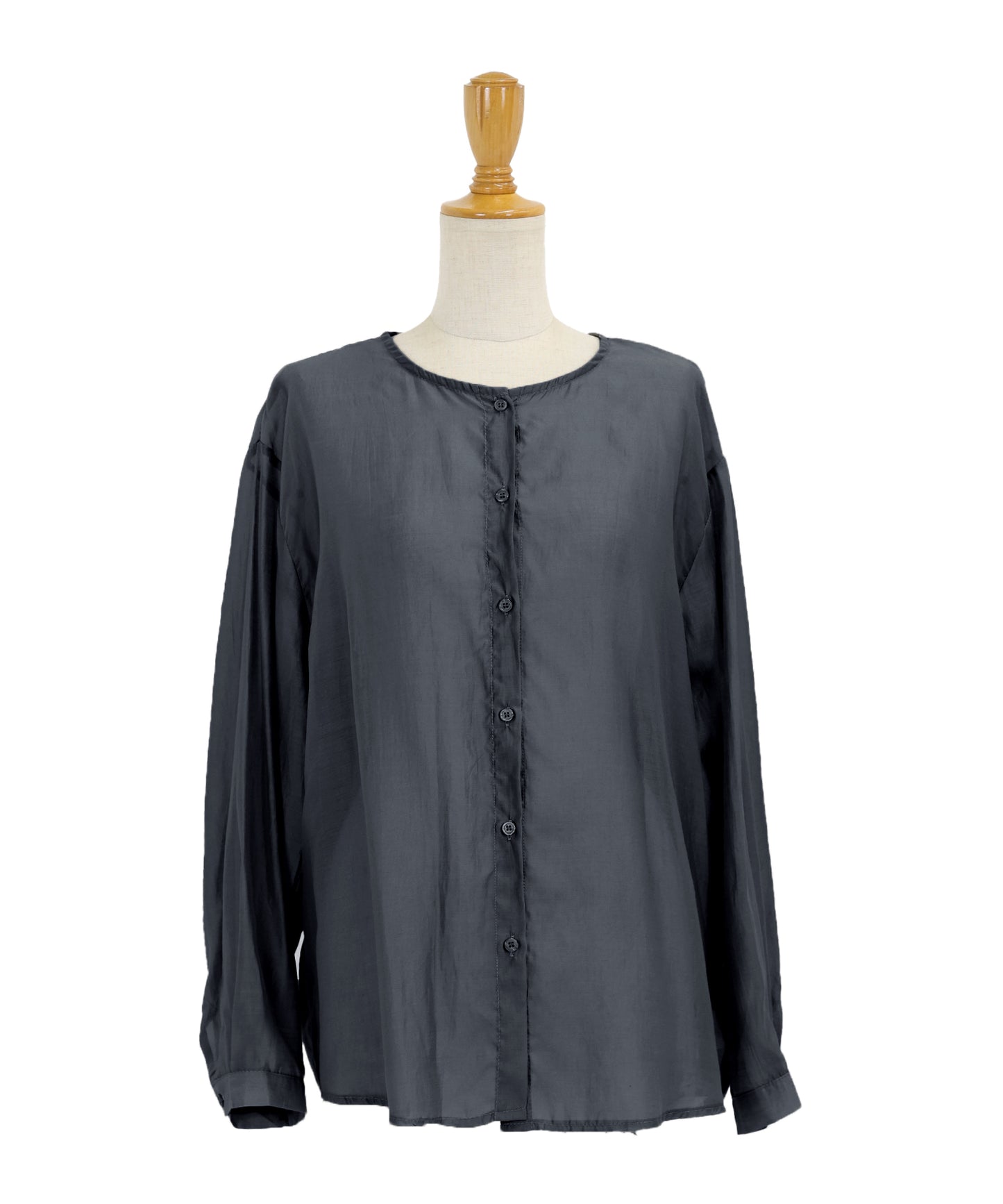 【SALE】ノーカラーシアーシャツ【ネコポス】