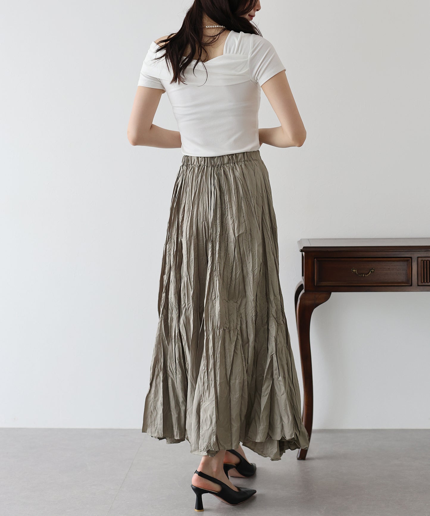 【SALE】シャイニープリーツスカート