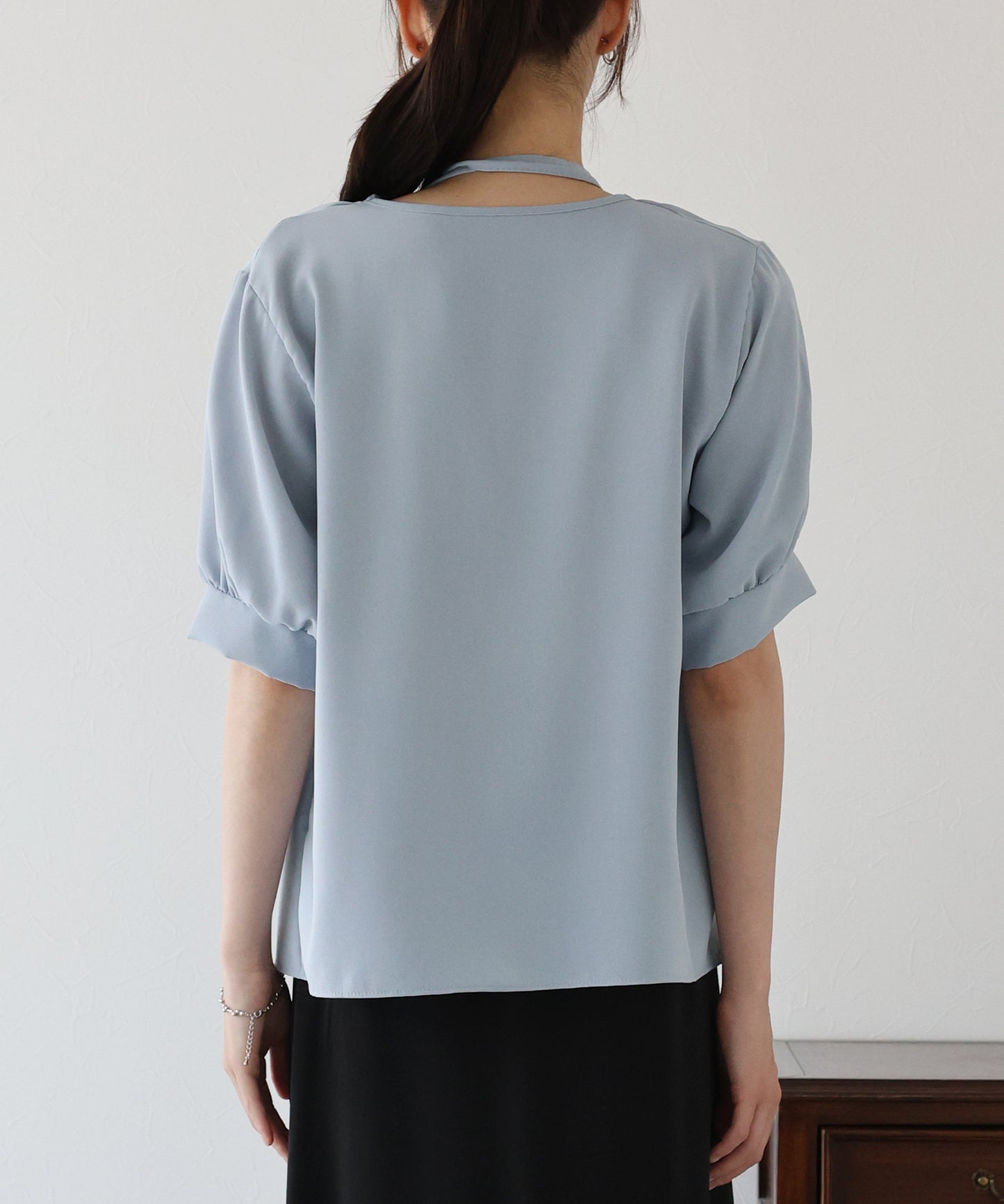 【TIME SALE】ドレープネックブラウス【ネコポス】