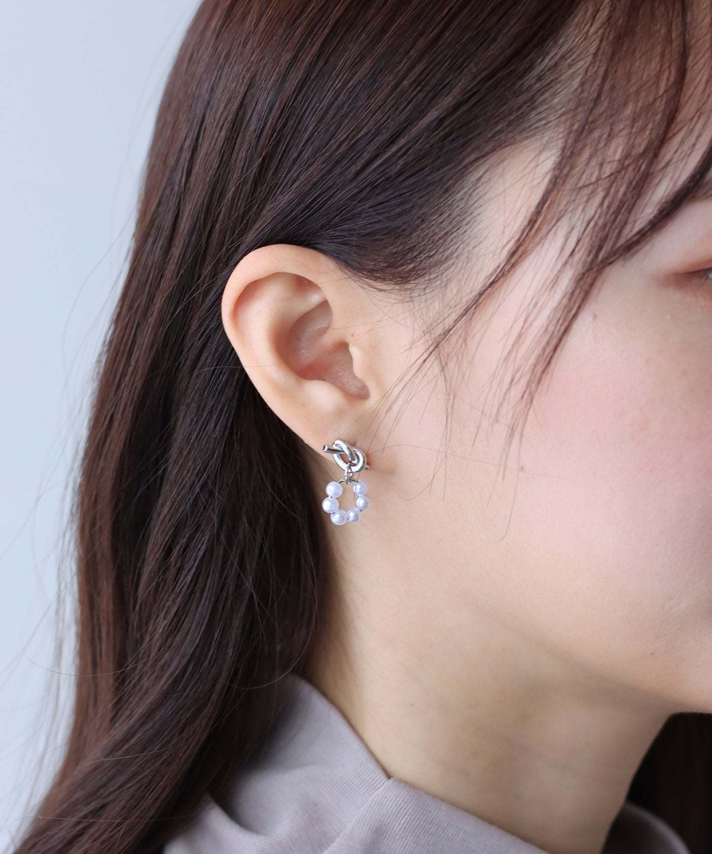 ミニパールノットピアス【ネコポス】