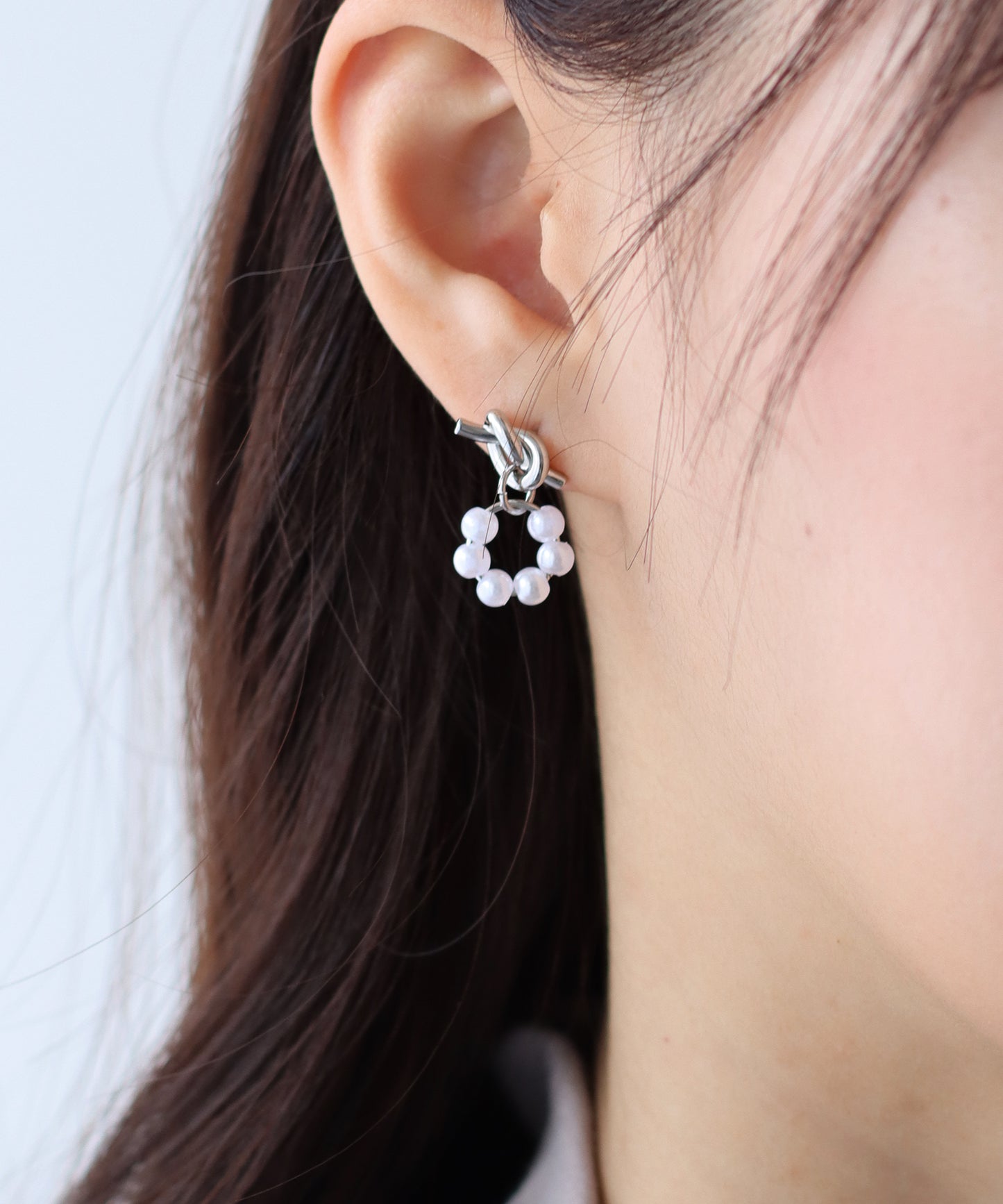ミニパールノットピアス【ネコポス】