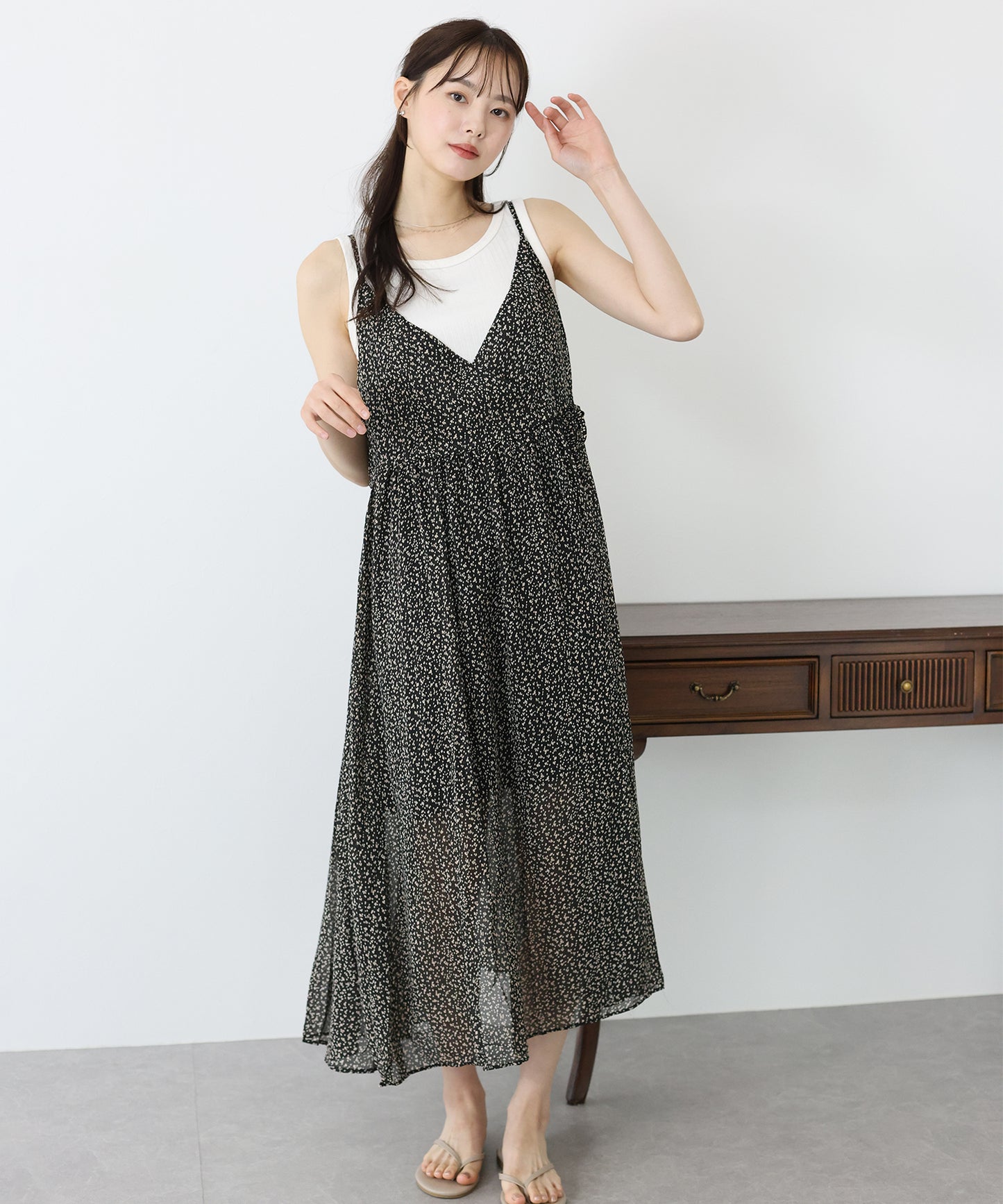 【SALE】プリントキャミワンピース
