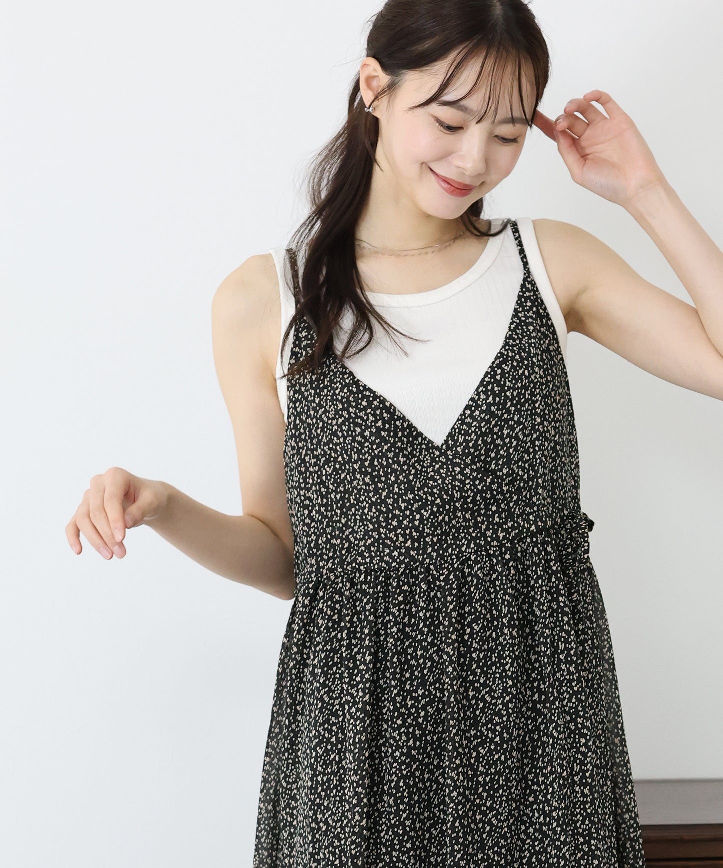 【SALE】プリントキャミワンピース