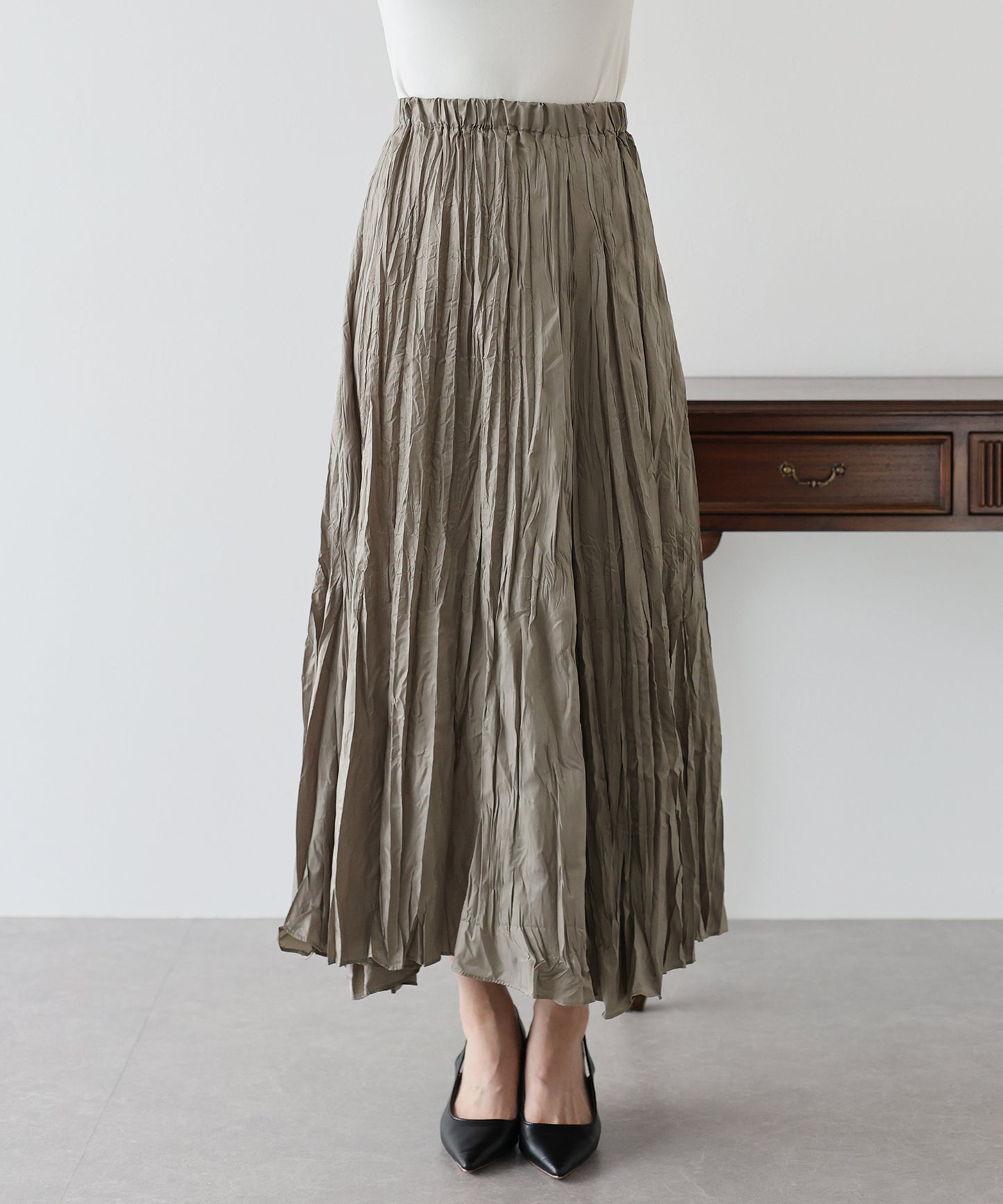 【SALE】シャイニープリーツスカート