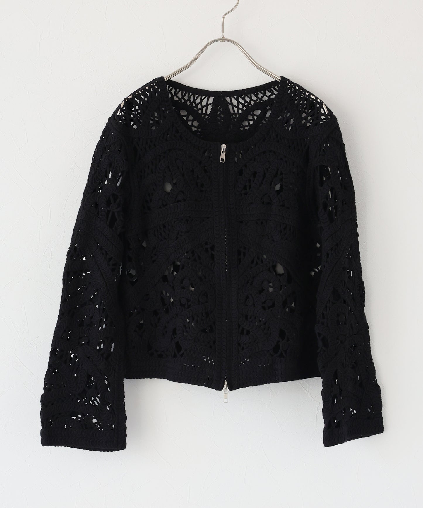【SALE】ダブルジップクロシェカーディガン