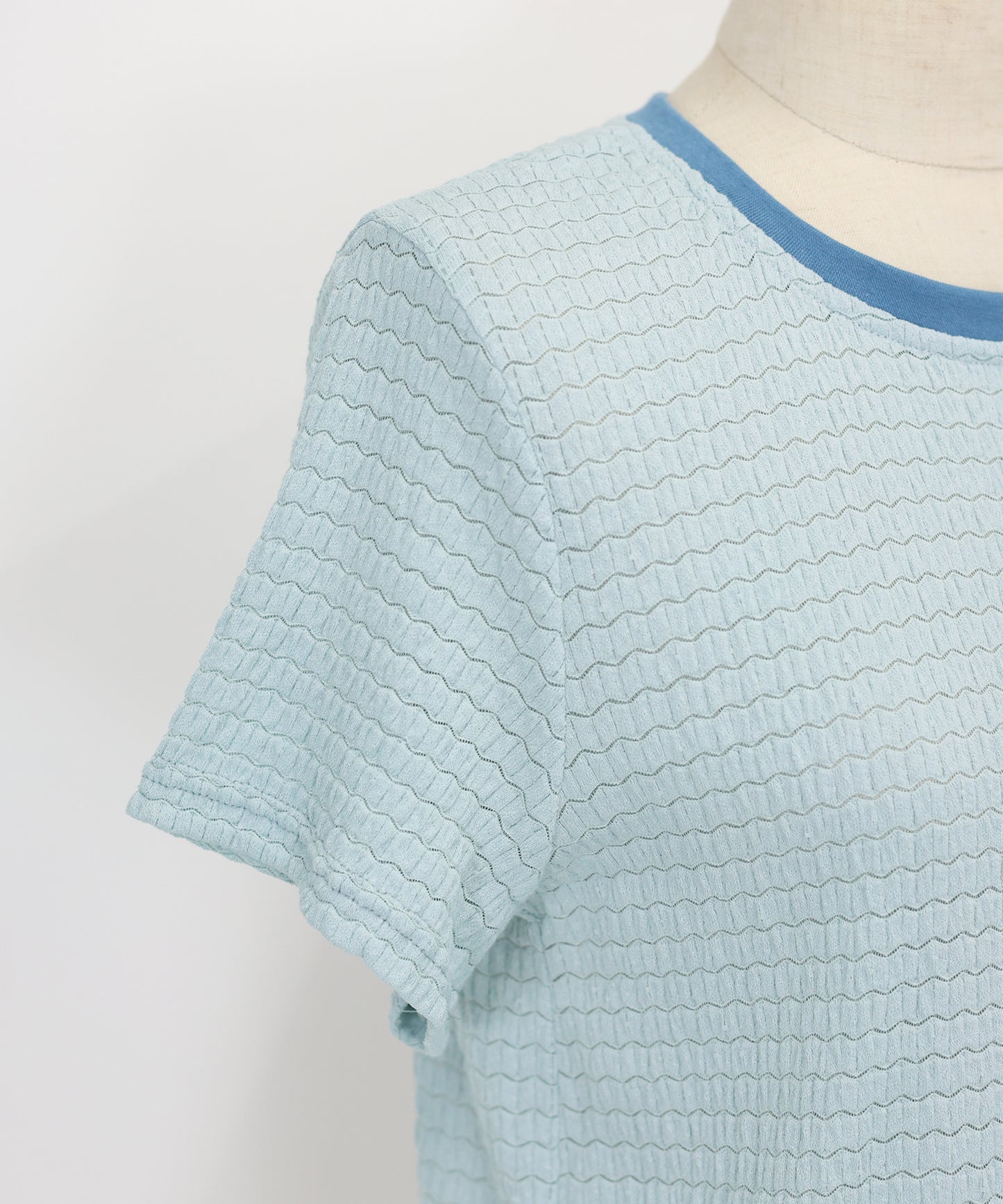 【SALE】襟配色ボーダーTシャツ【ネコポス】