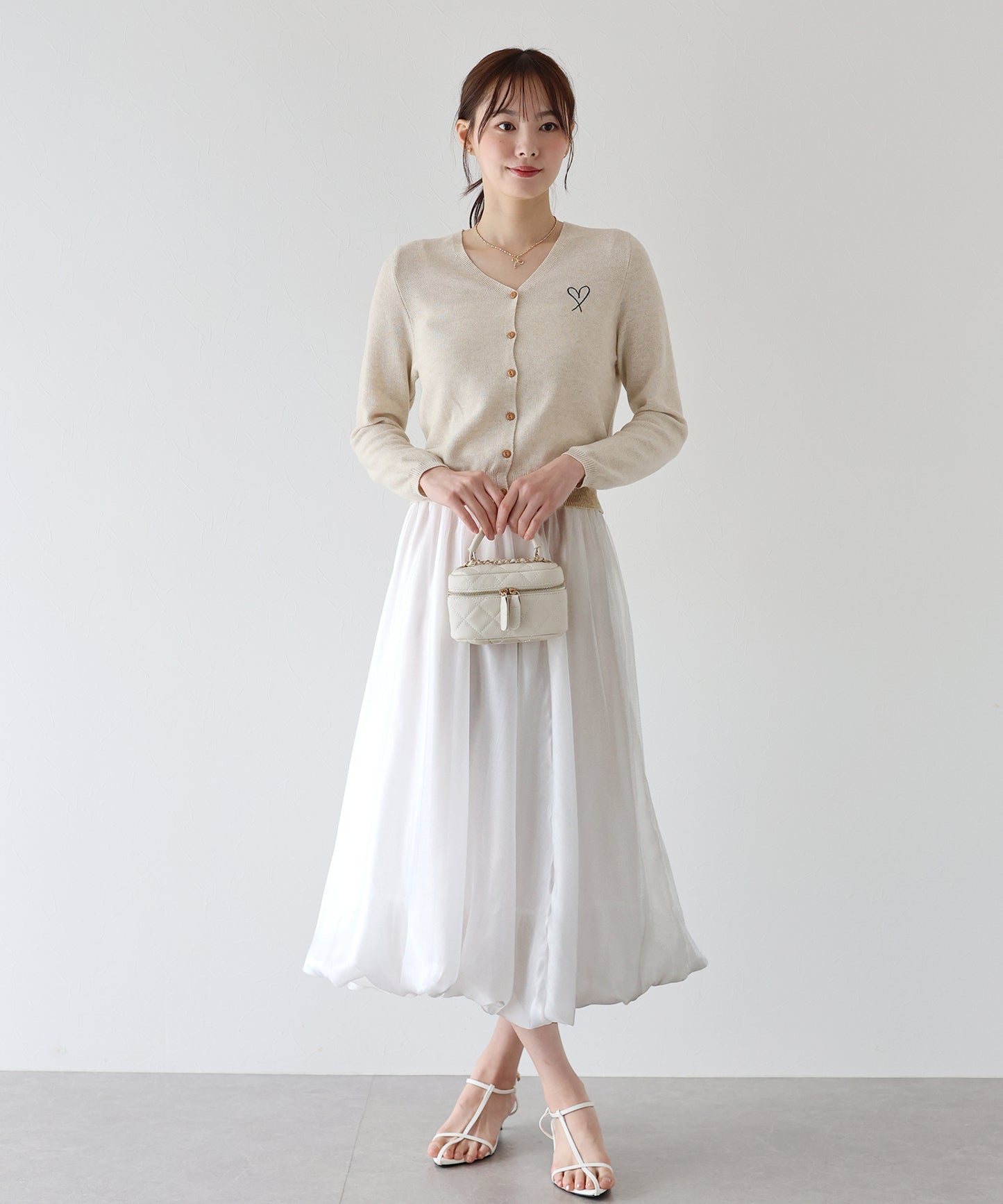 【TIME SALE】サテンオーガンジーバルーンスカート
