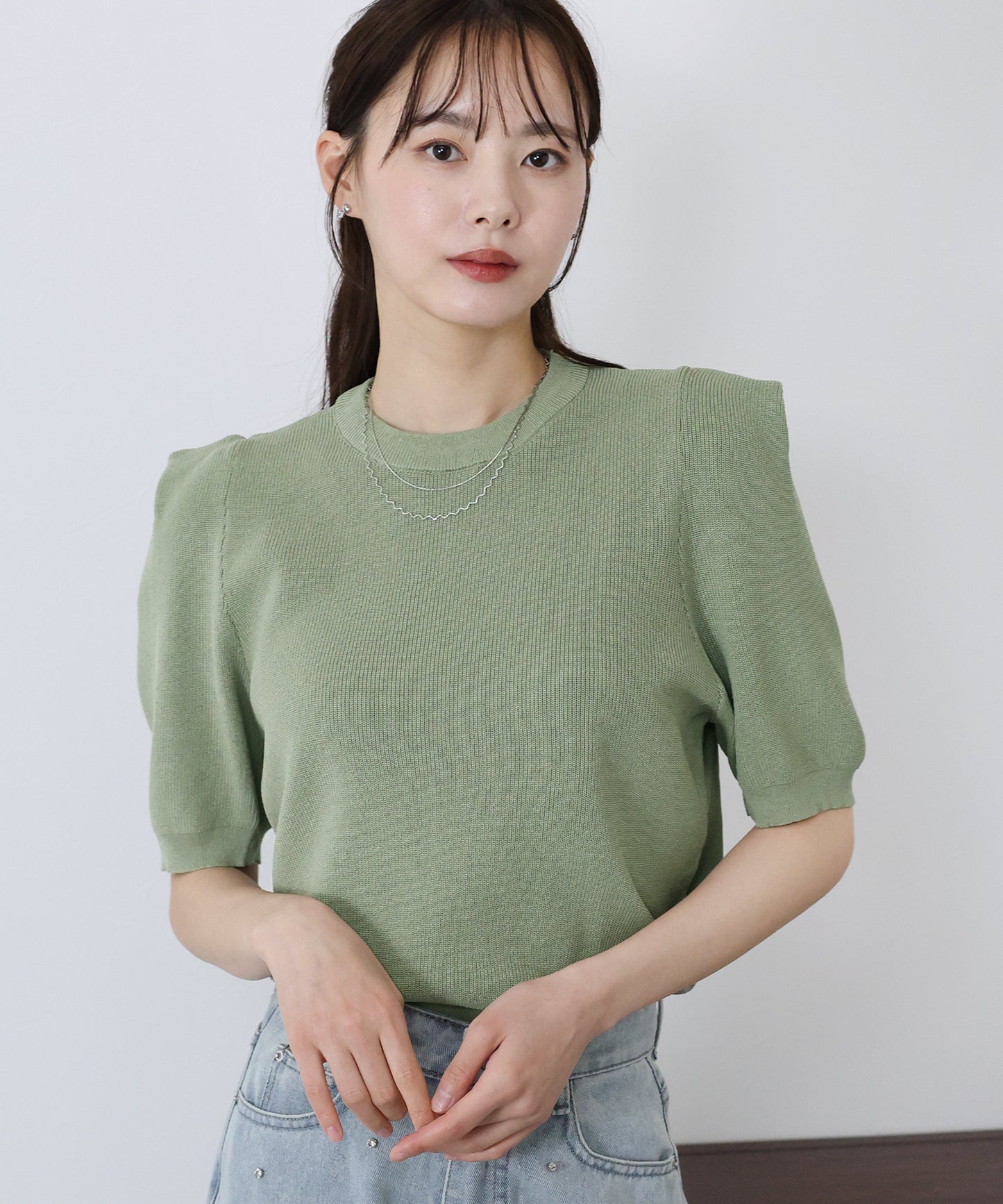 【SALE】タックスリーブサマーニット