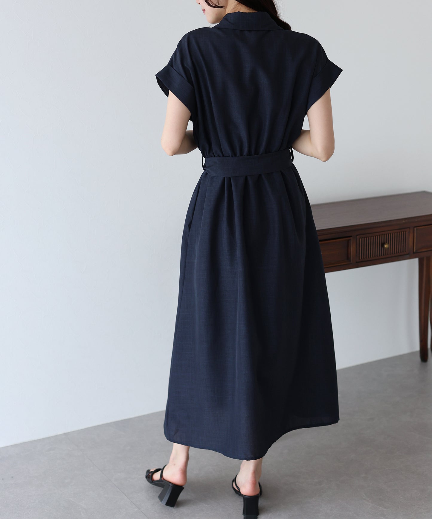 【TIME SALE】カシュクールシャツワンピース