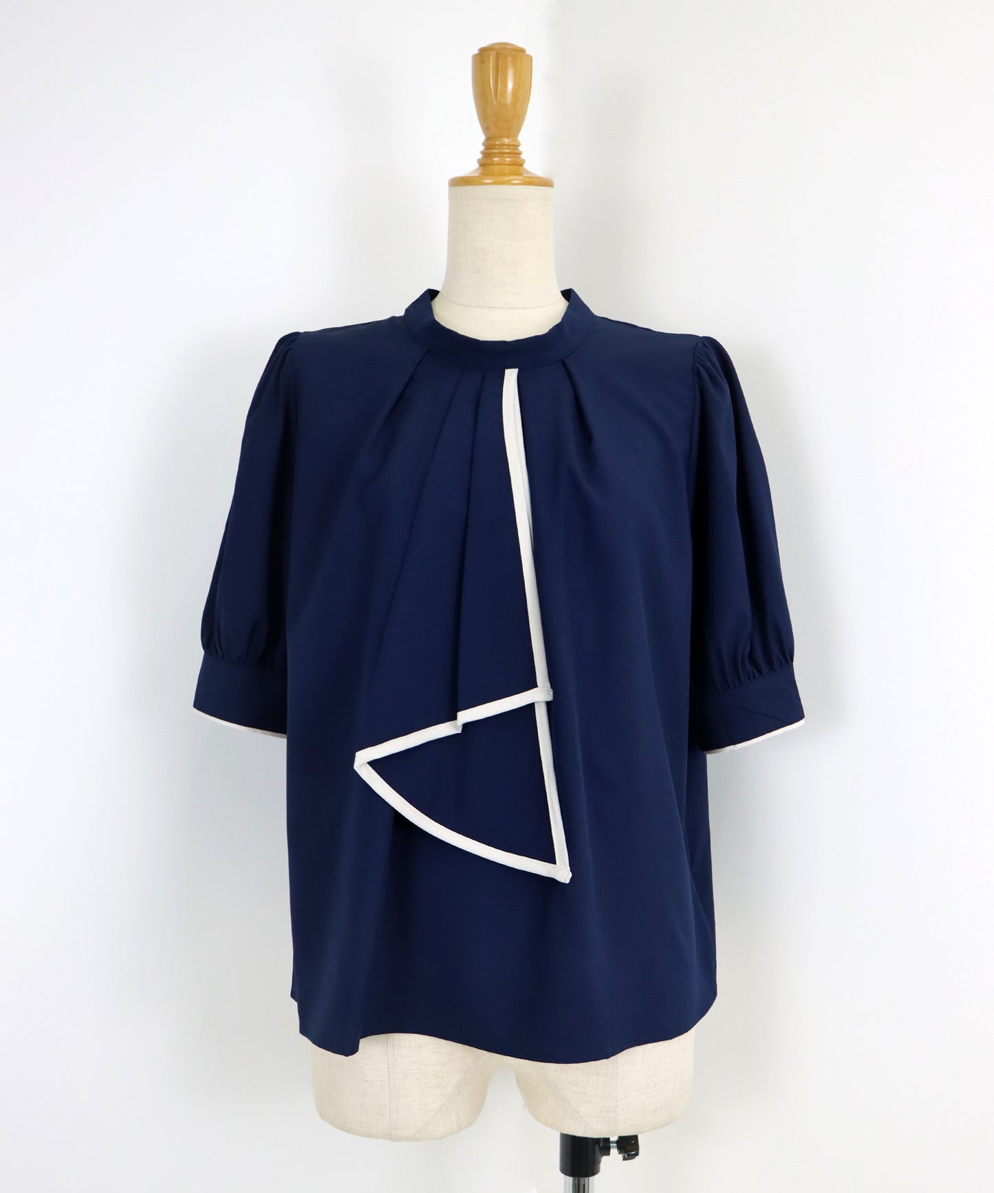 【SALE】バイカラーボウタイブラウス【ネコポス】