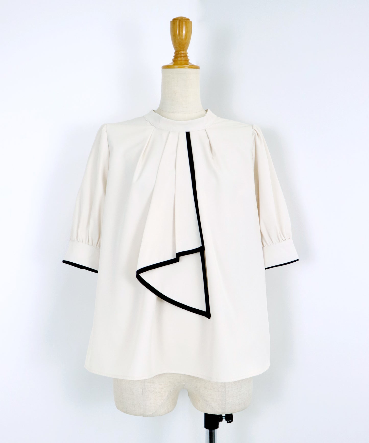 【SALE】バイカラーボウタイブラウス【ネコポス】